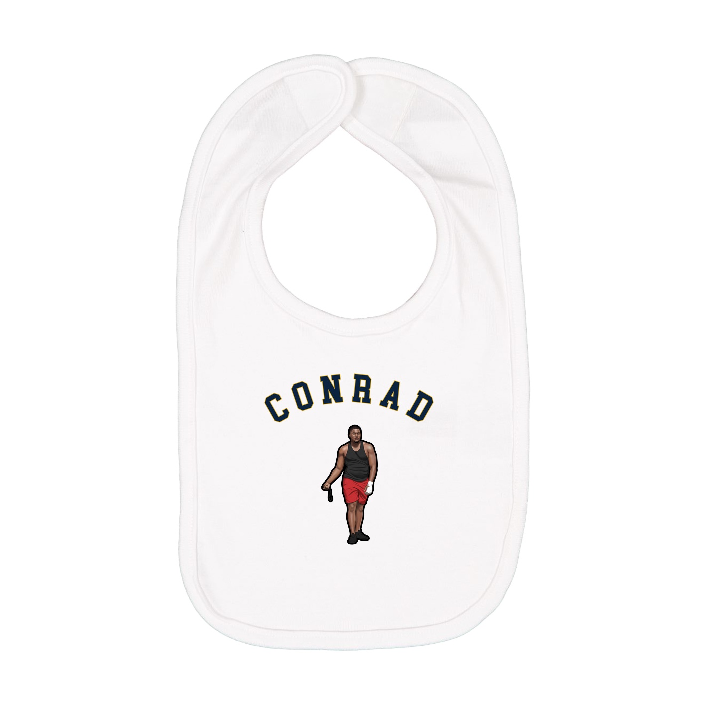 Infant Bib — Shirsey Arch in White