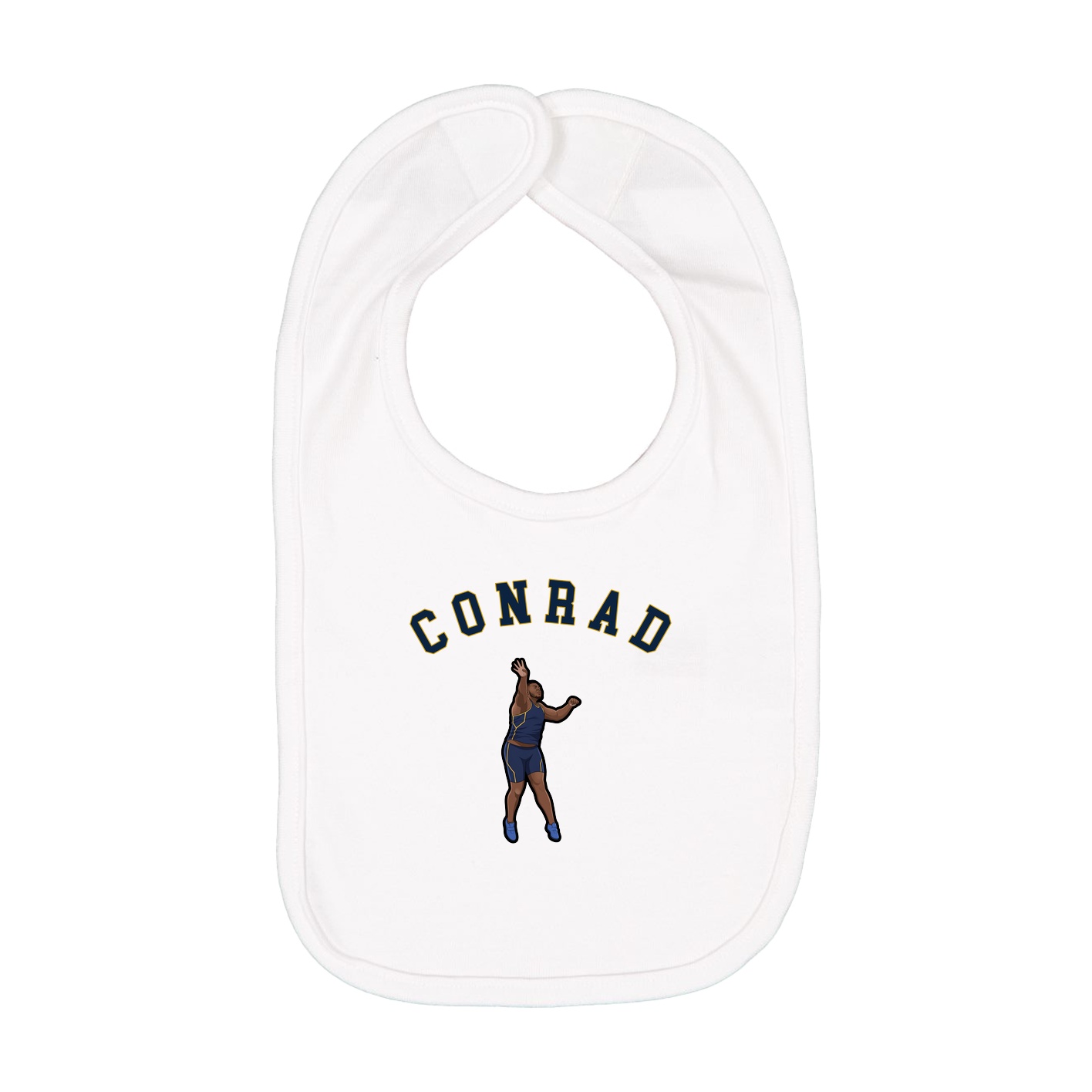 Infant Bib — Shirsey Arch in White