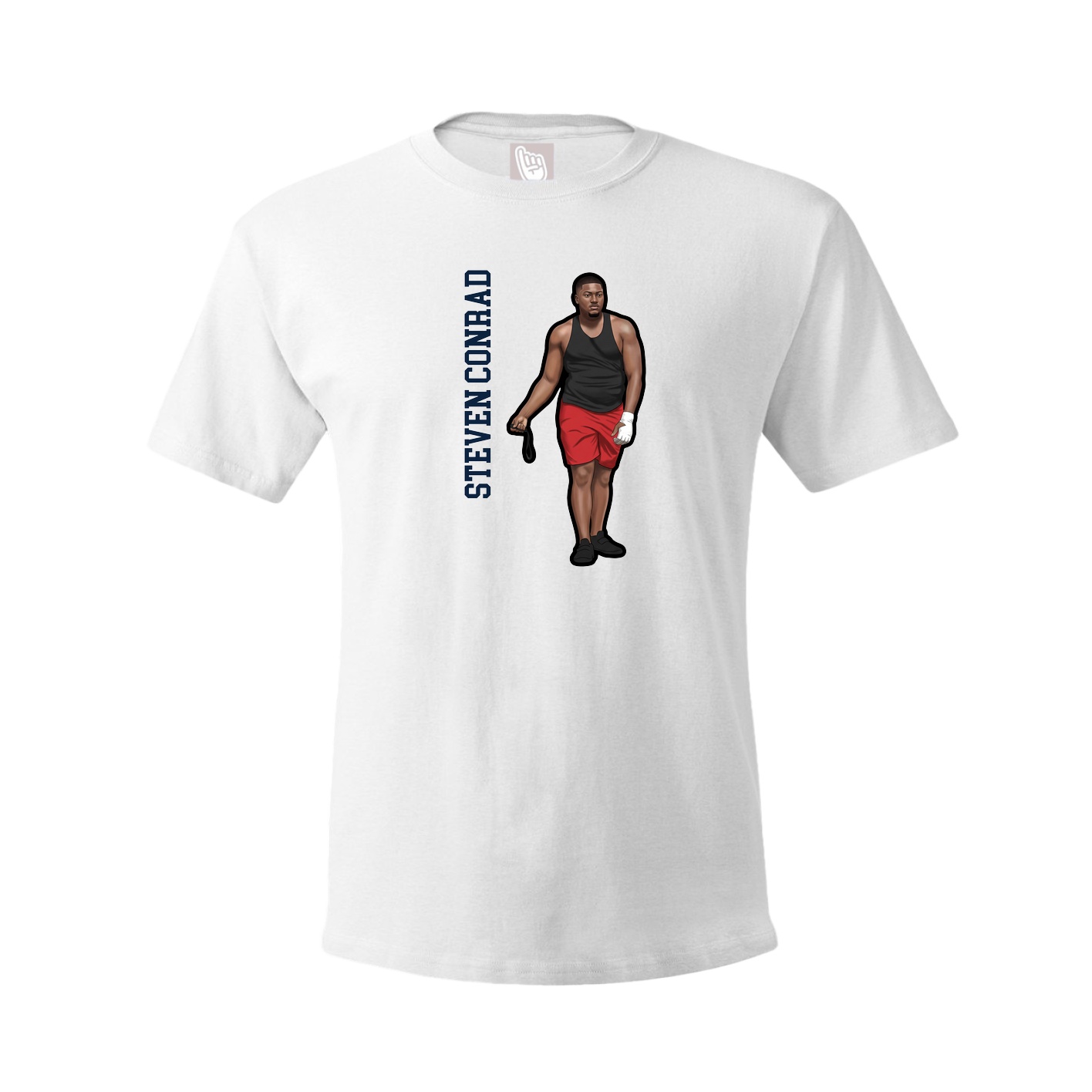 Youth Tee — Name Vertical in White