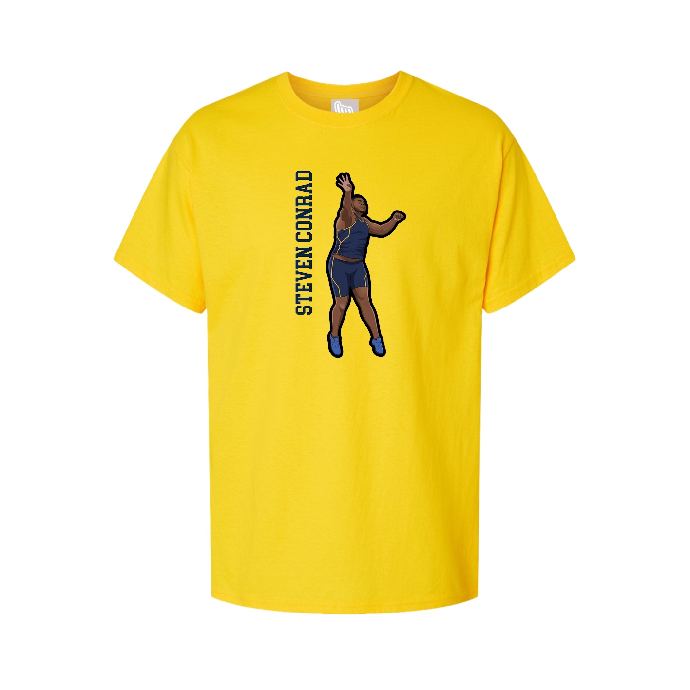 Youth Tee — Name Vertical in Gold