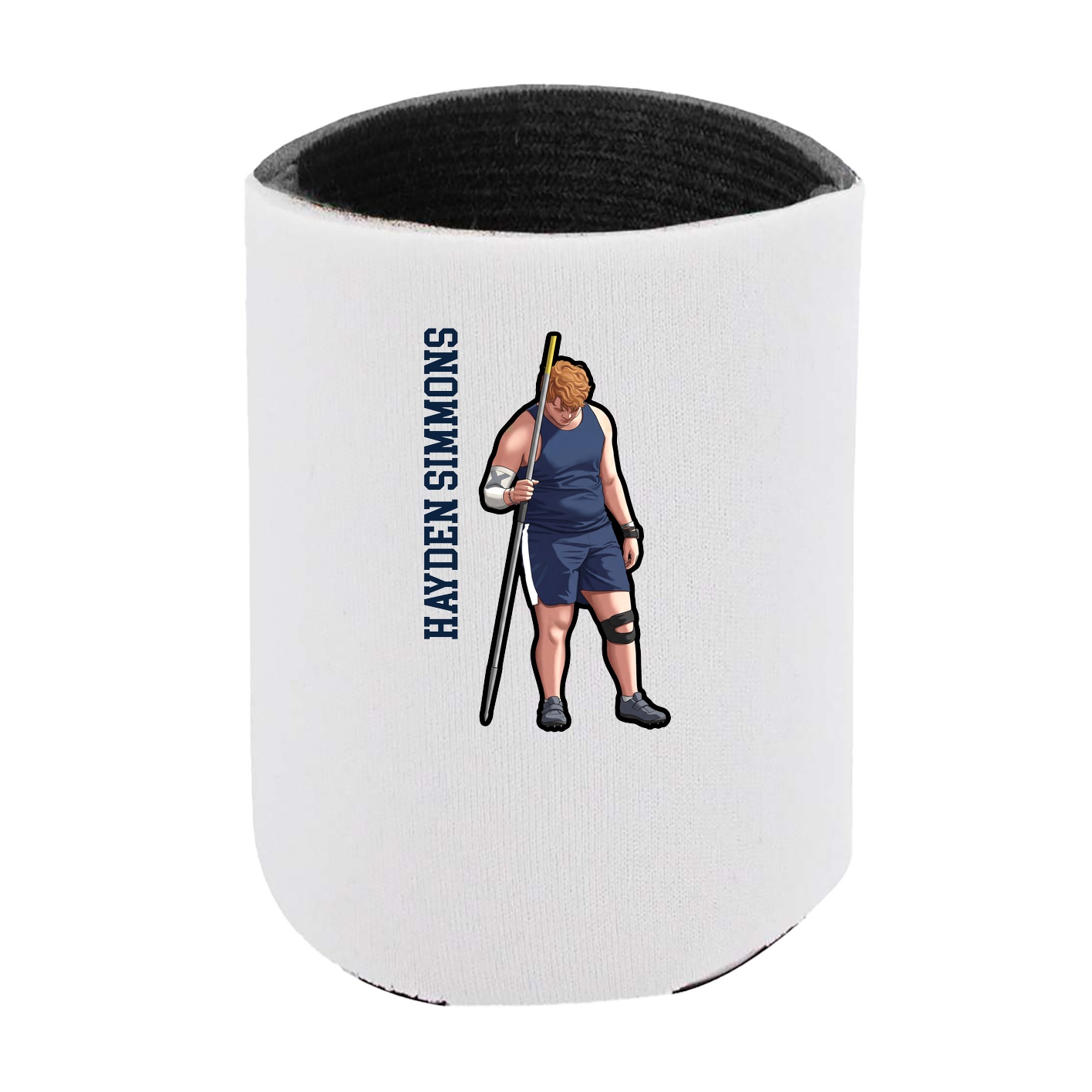 Can Holder — Name Vertical in White
