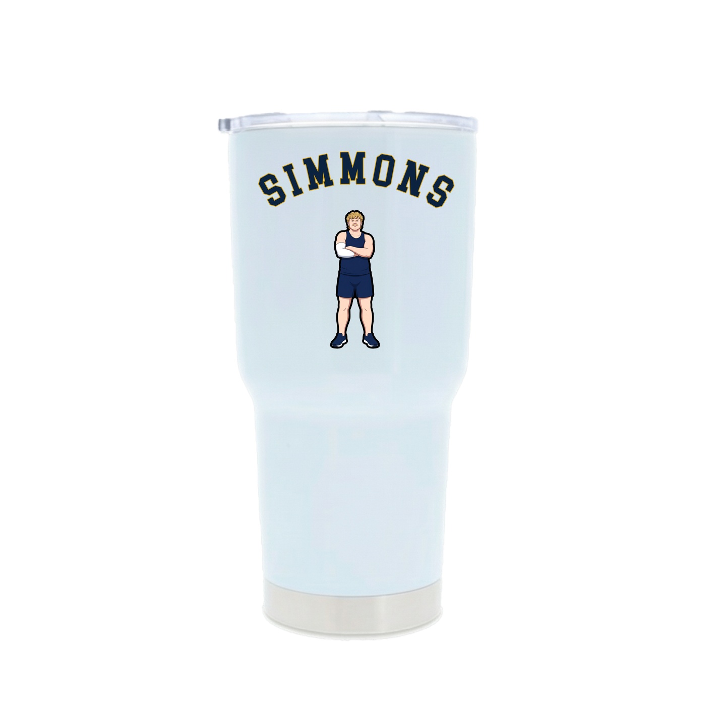 30oz Stainless Steel Tumbler — Shirsey Arch in White