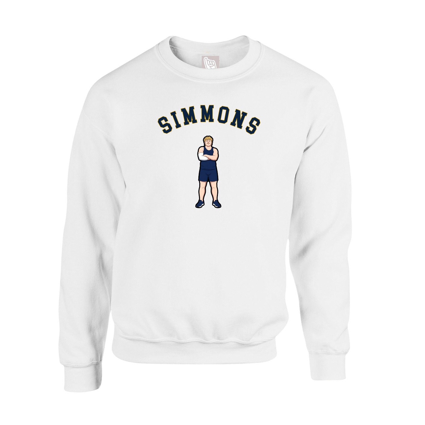 Fleece Crew — Shirsey Arch in White