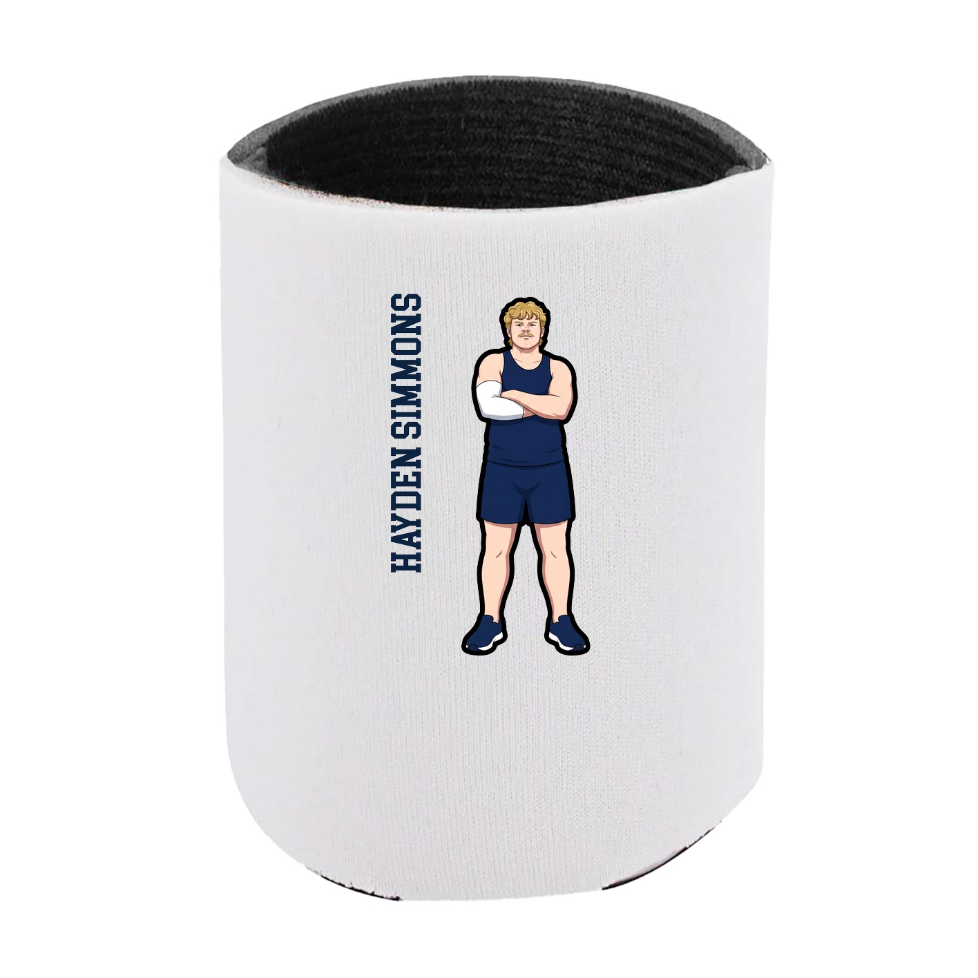 Can Holder — Name Vertical in White