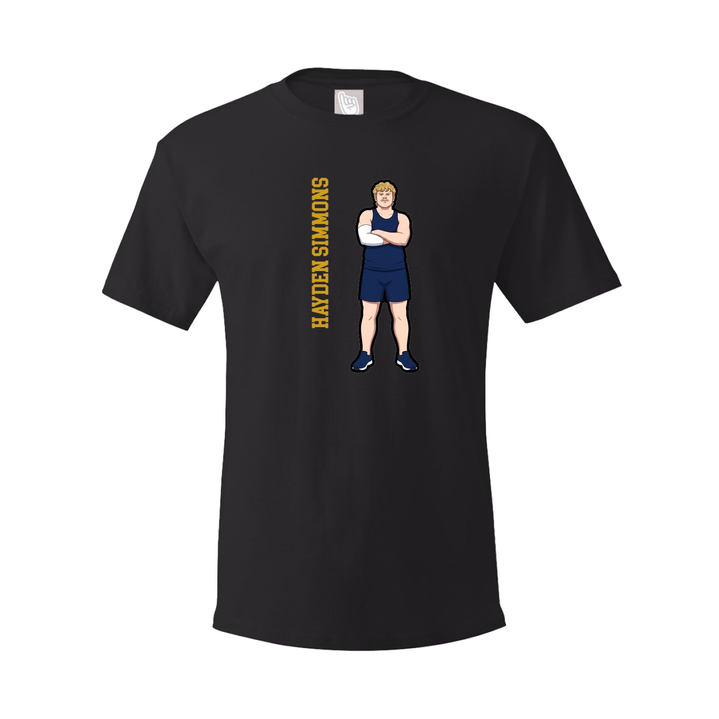 Youth Tee — Name Vertical in Black