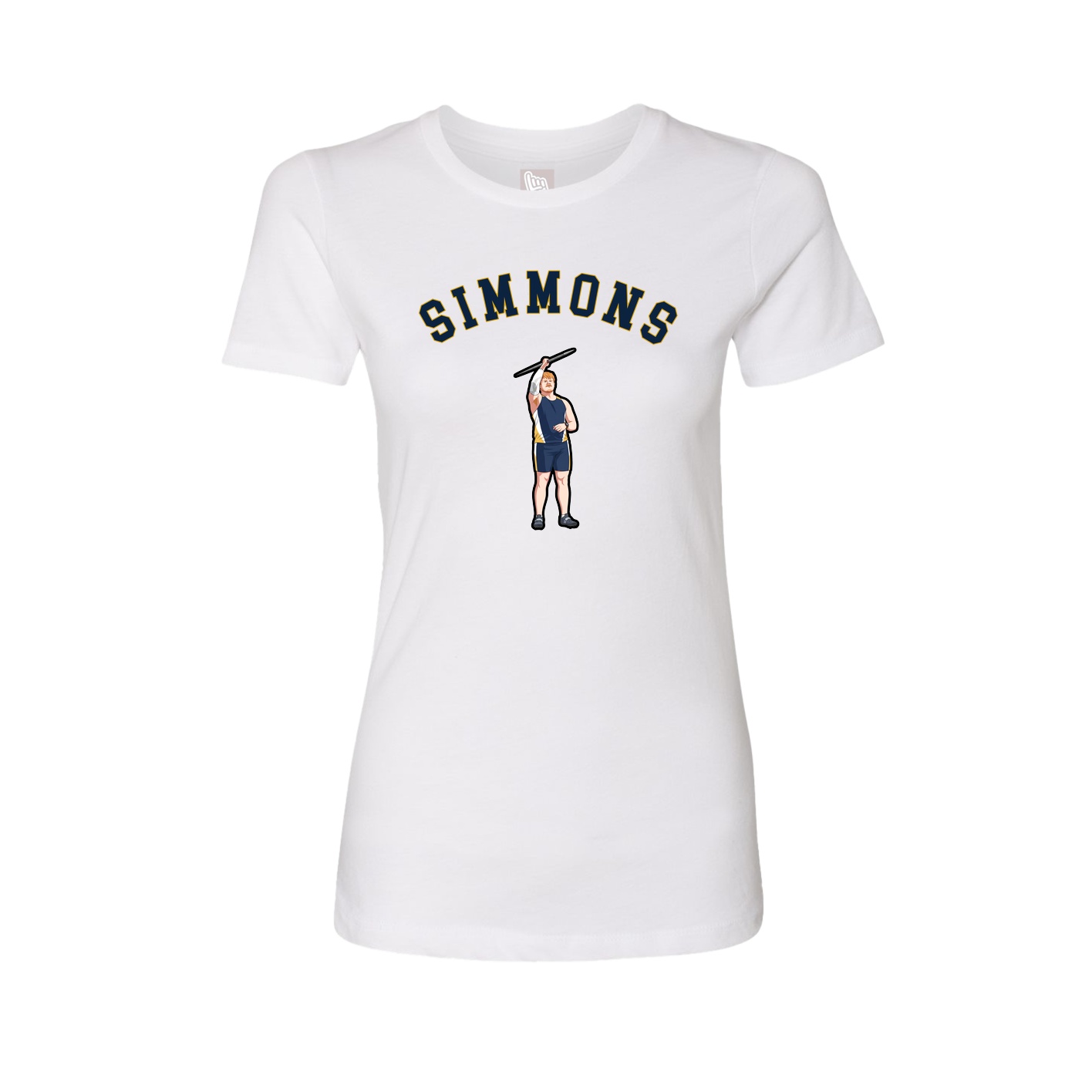 Fitted Women's Tee — Shirsey Arch in White