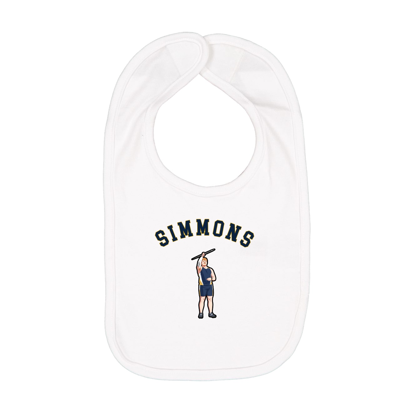 Infant Bib — Shirsey Arch in White