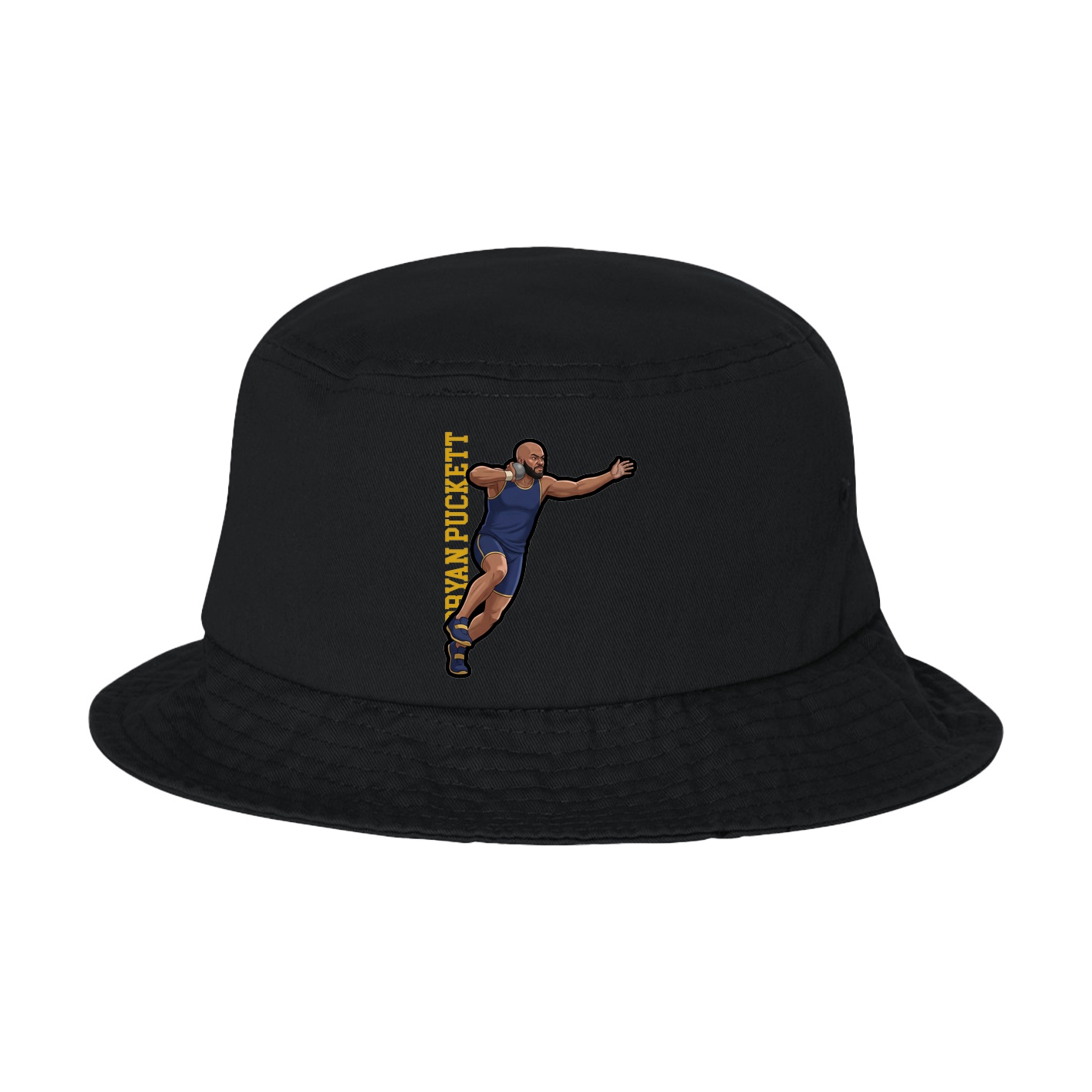Bucket Cap — Name Vertical in Black