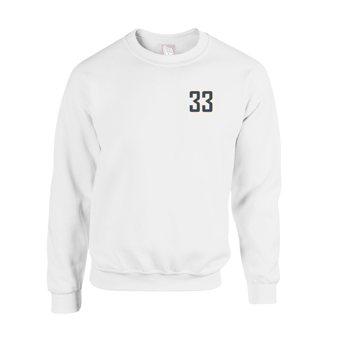 Fleece Crew — Front Shirsy in White