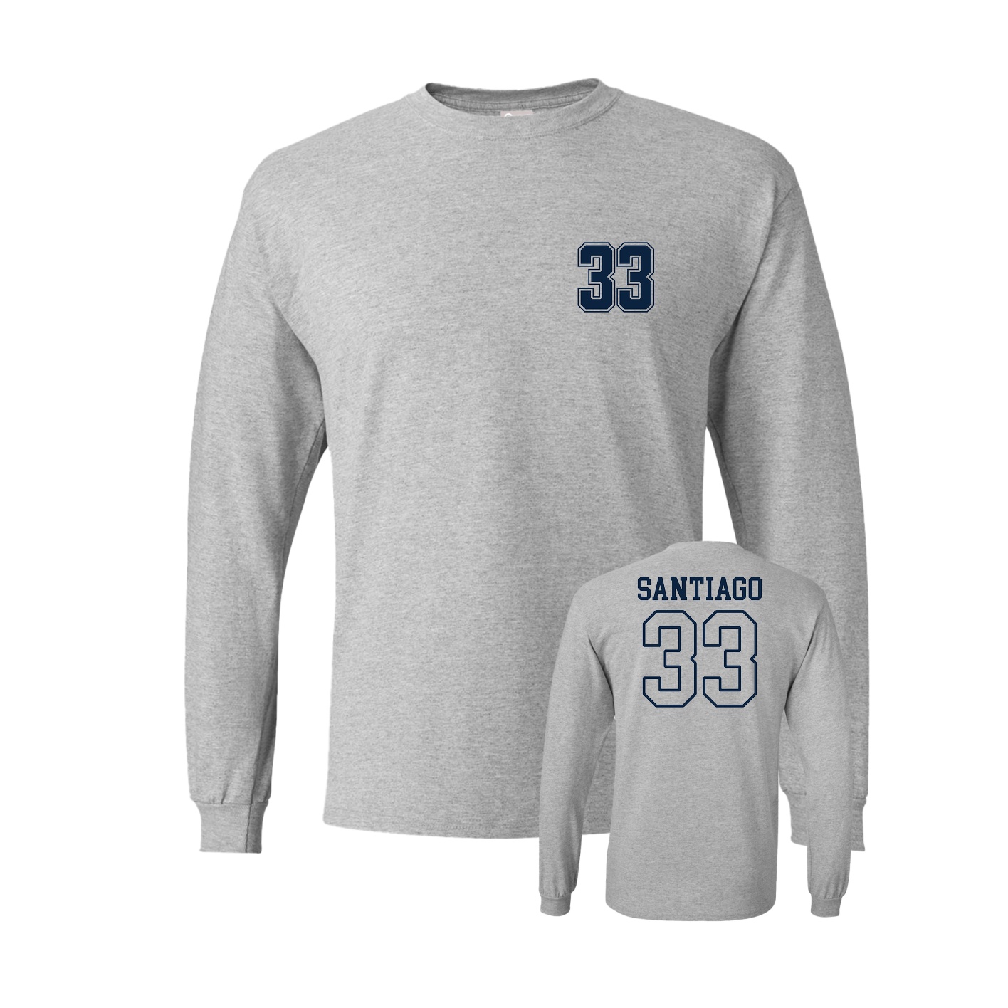 Long Sleeve Tee — Chest Back in Grey