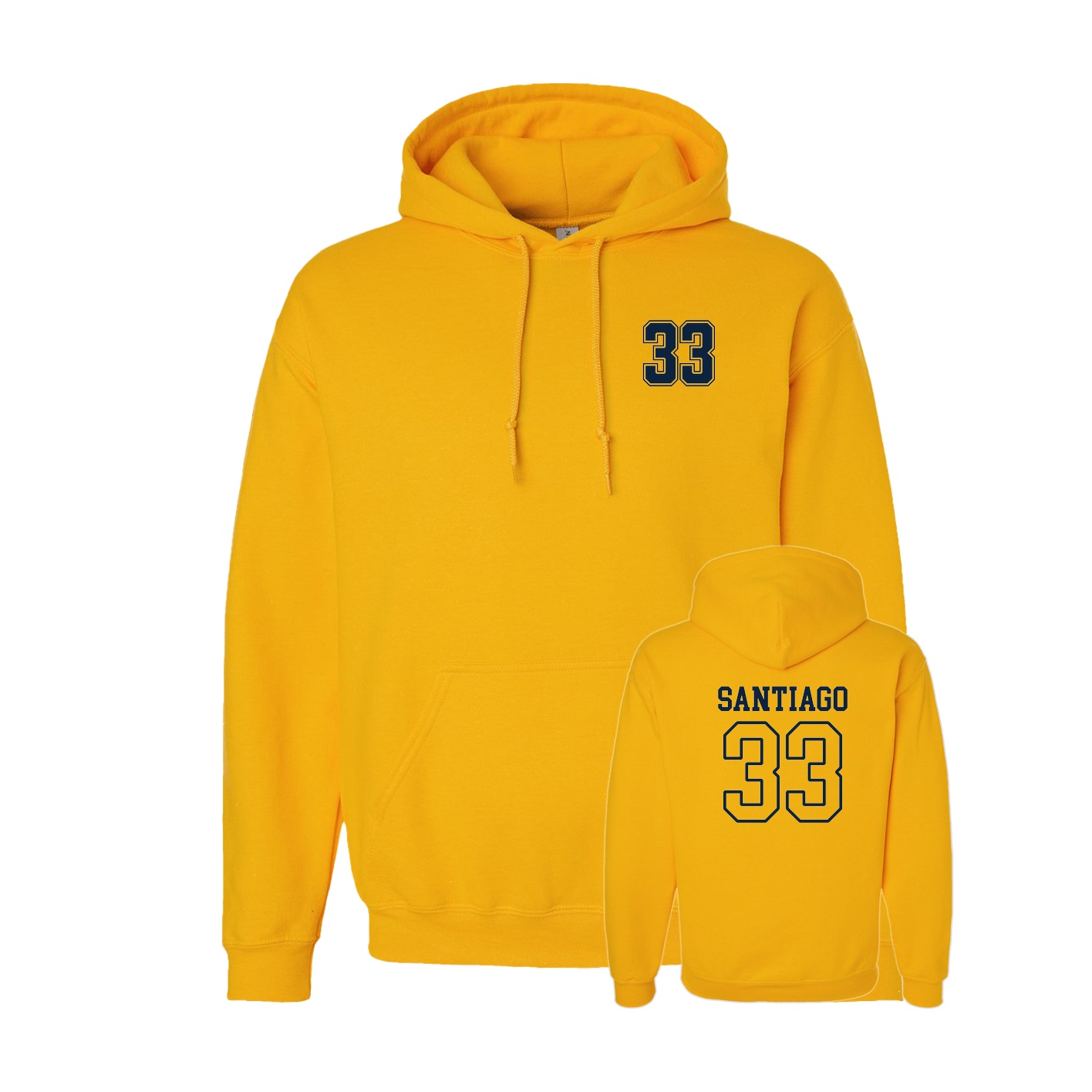 Youth Hoodie — Chest Back in Gold