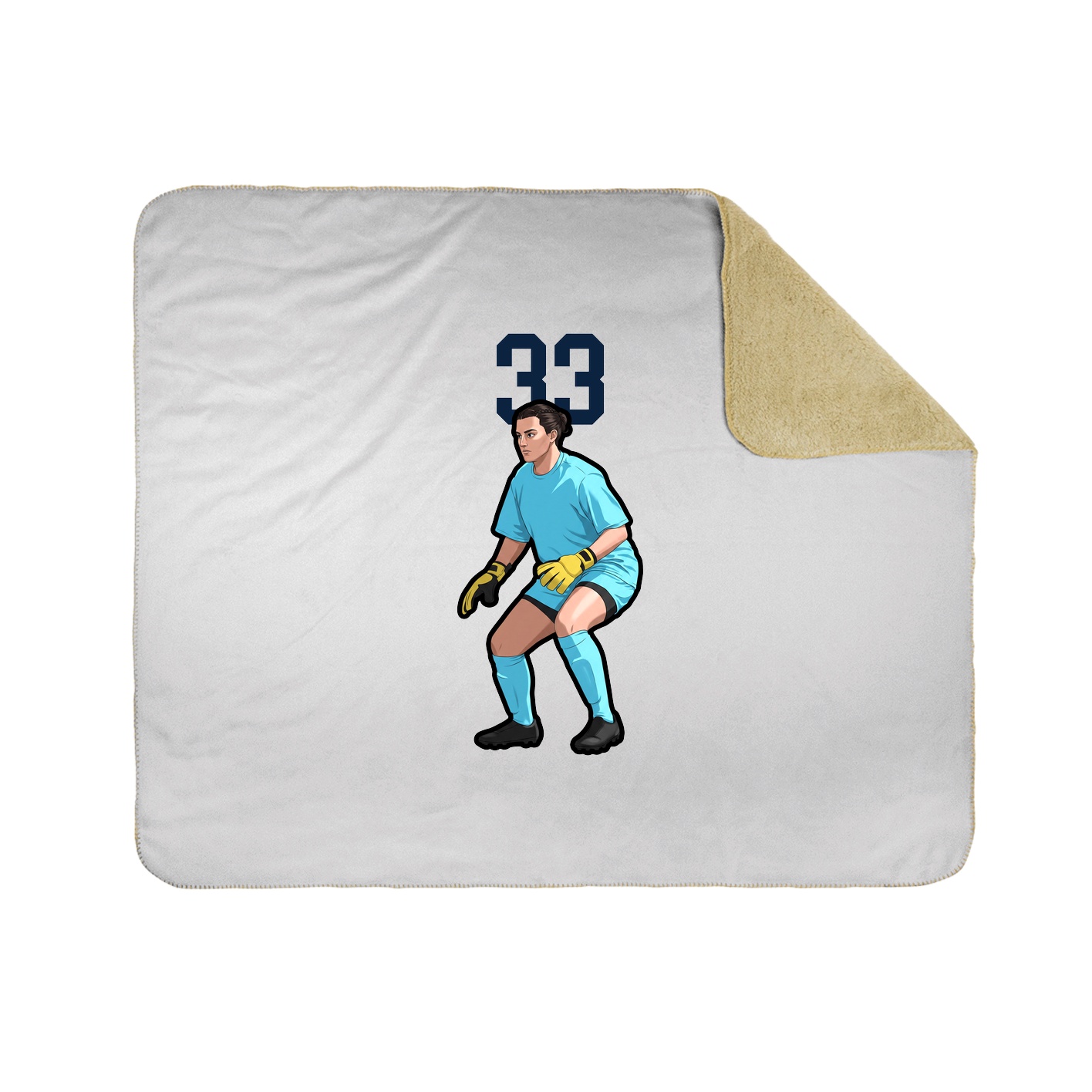 Throw Blanket — Number Top in White