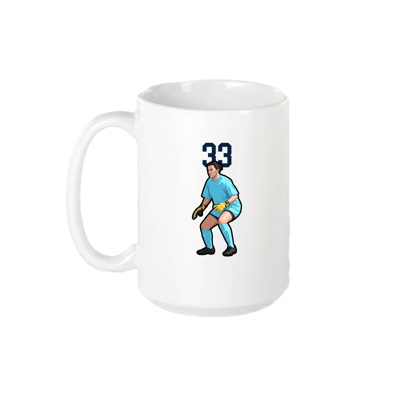 15oz Coffee Mug — Number Top in White