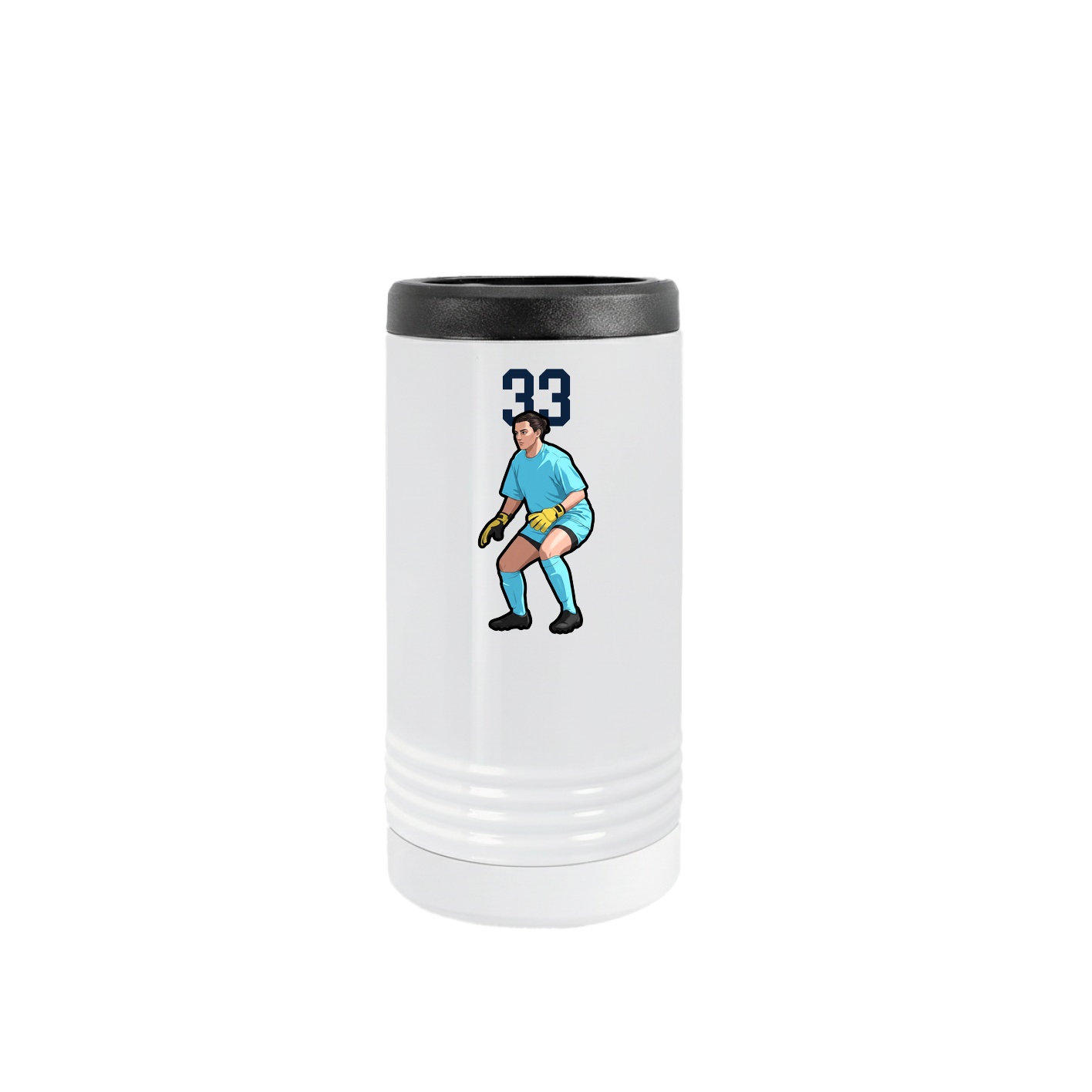 Slim Beverage Holder — Number Top in White