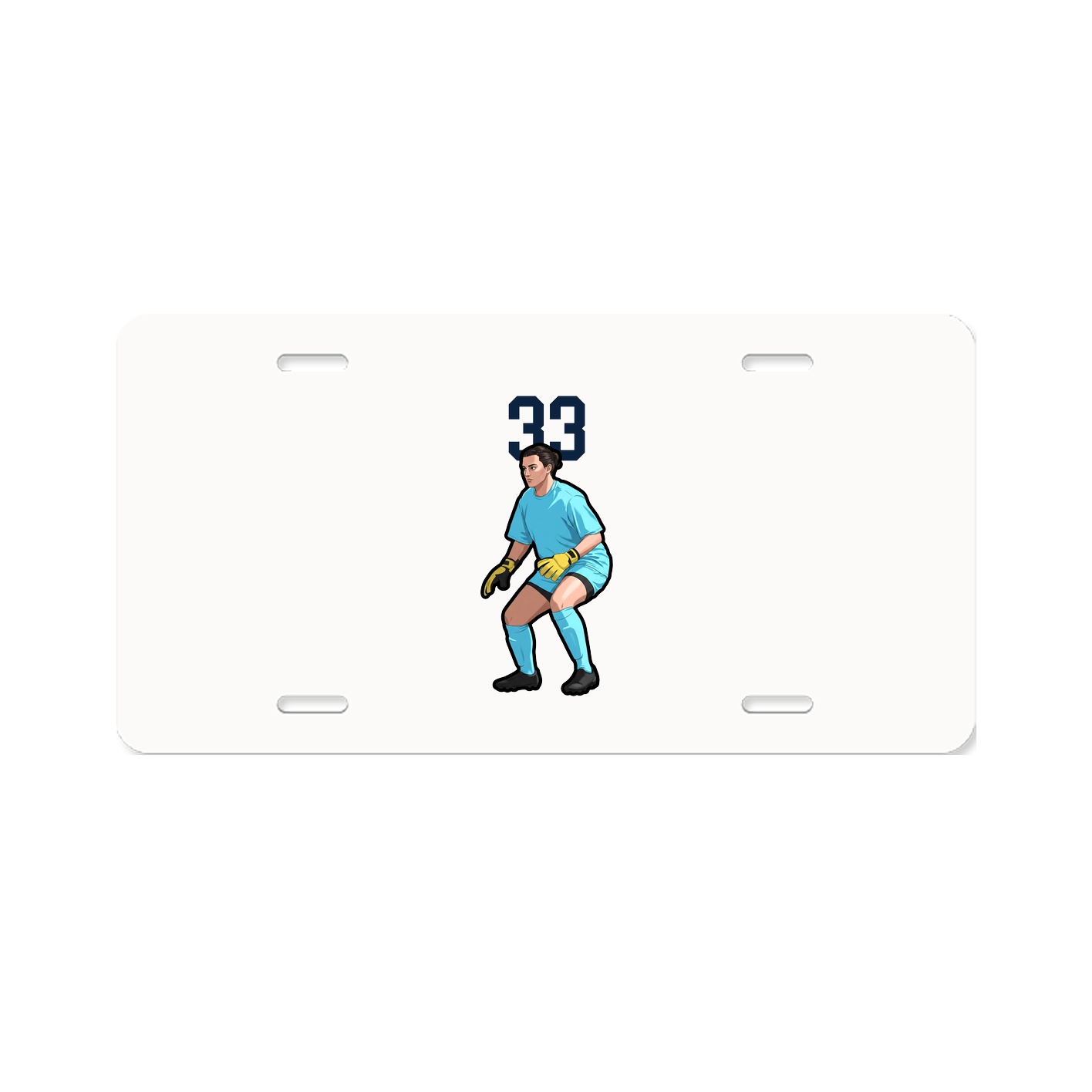 License Plate — Number Top in Classic