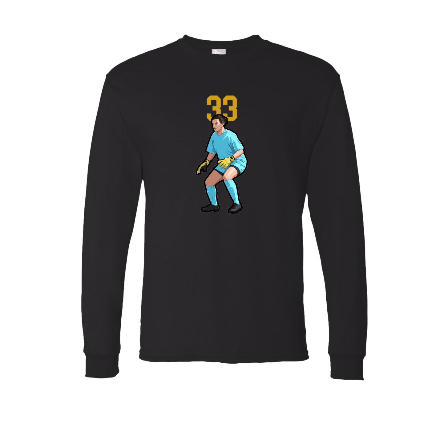 Long Sleeve Tee — Number Top in Black