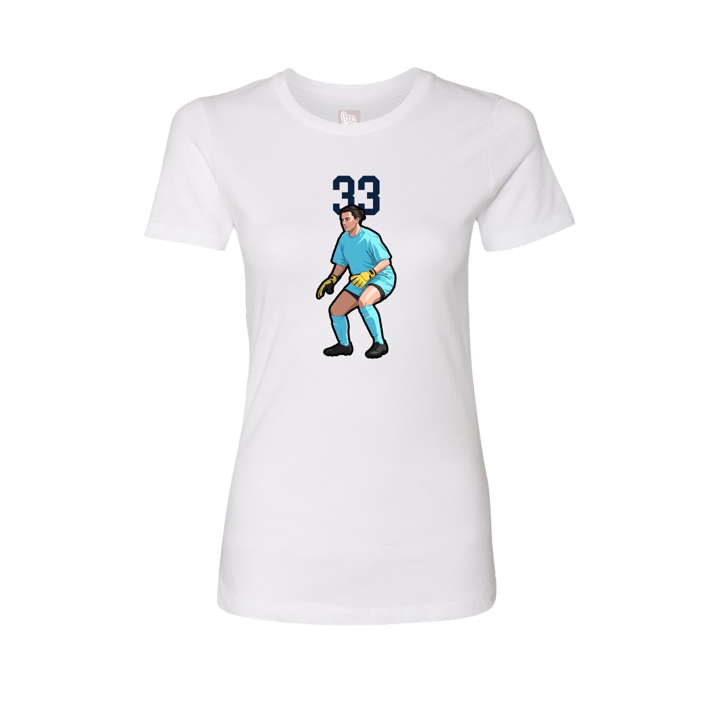 Fitted Women's Tee — Number Top in White