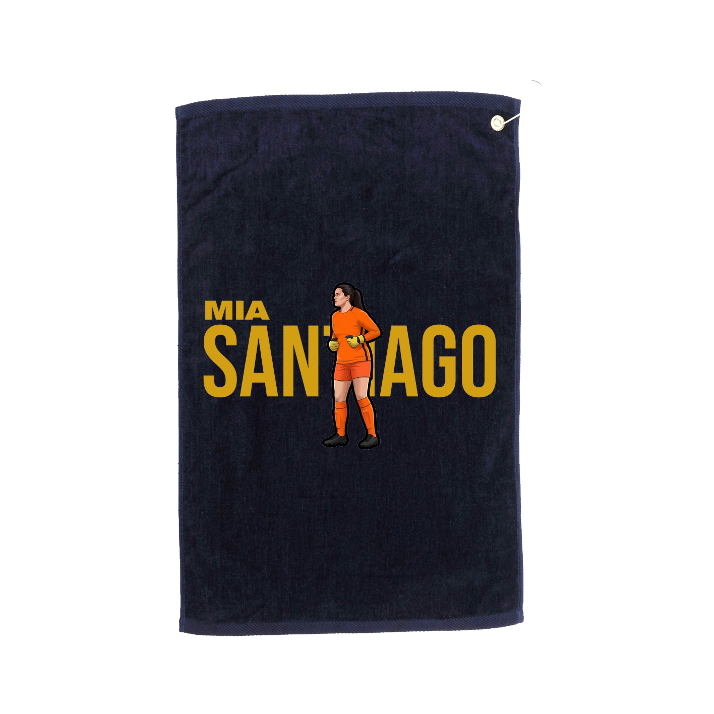 Golf Towel — Player Name in Navy
