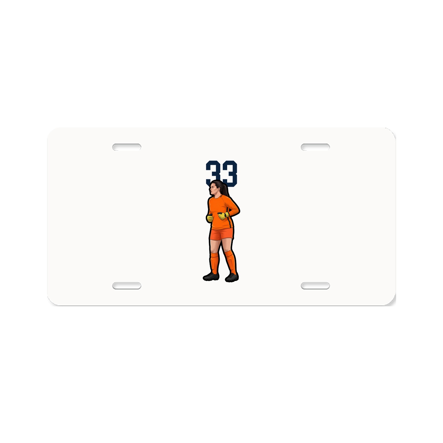 License Plate — Number Top in Classic