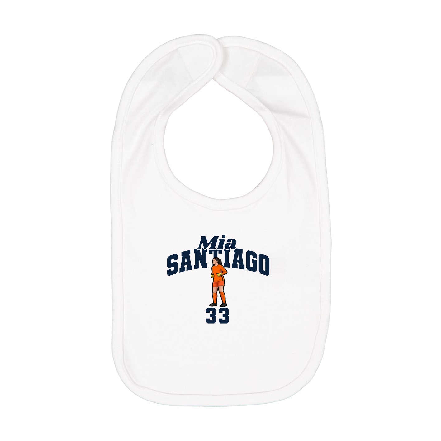 Infant Bib — Signature Arch in White