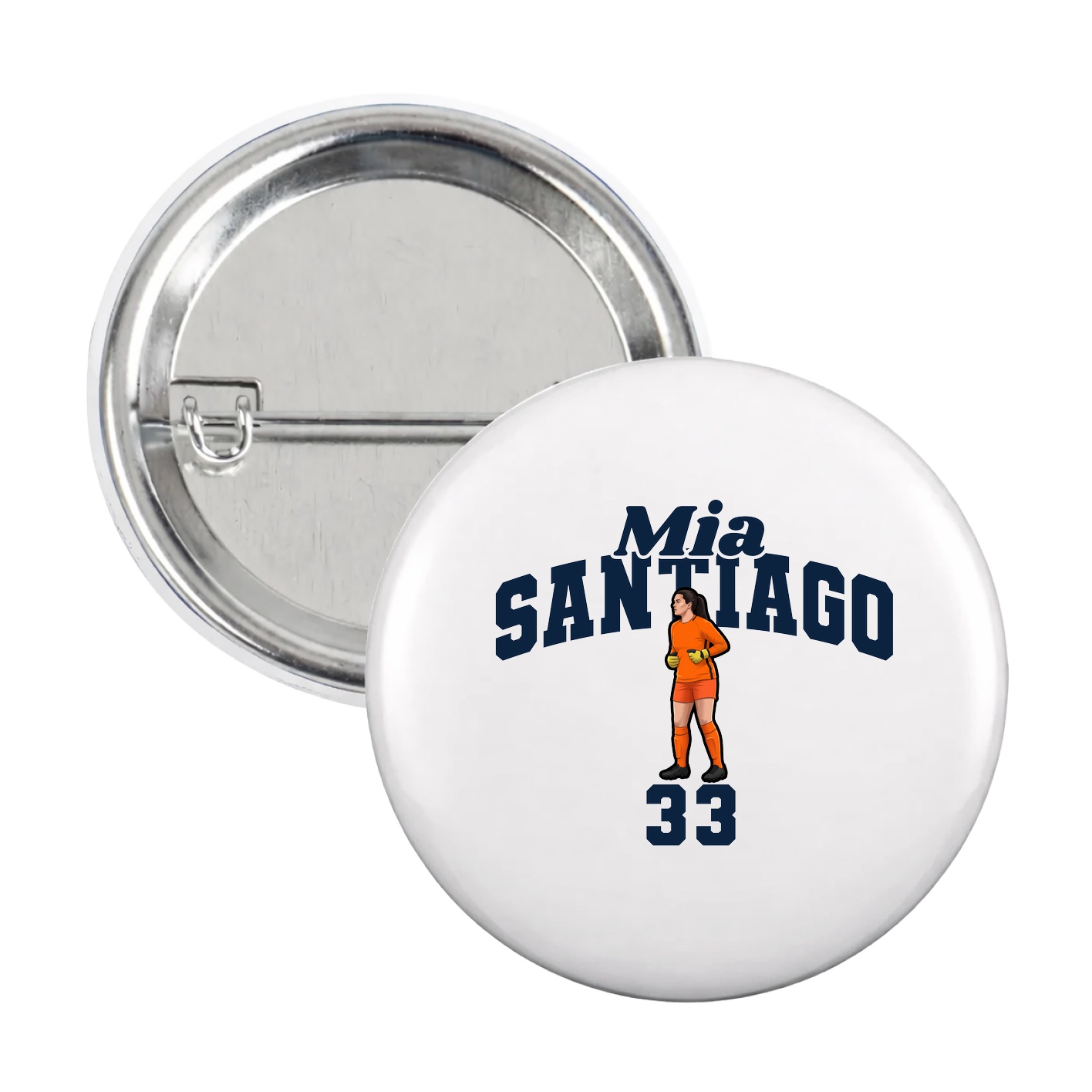 Game Day Button — Signature Arch in White