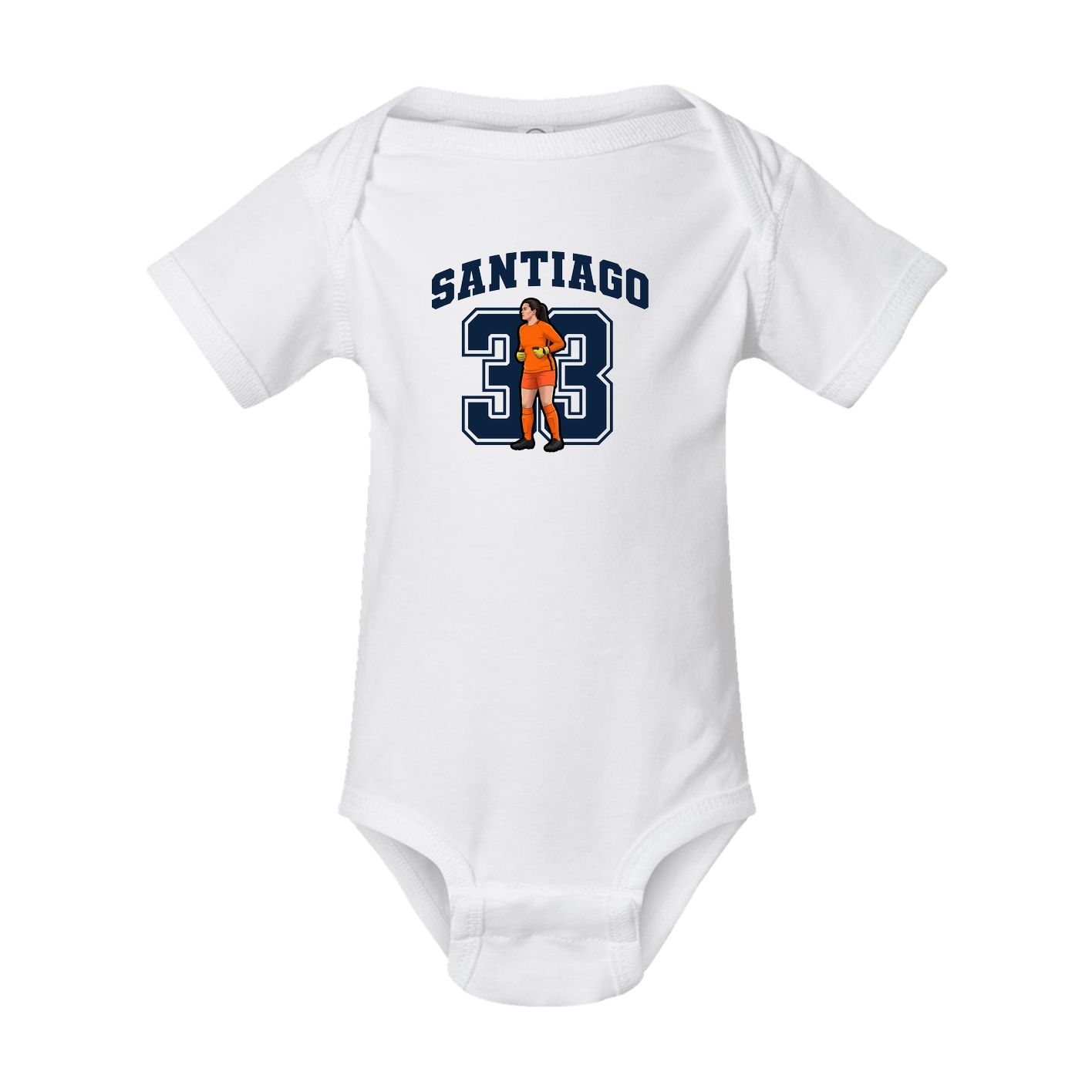 Baby Onesie — Number in White