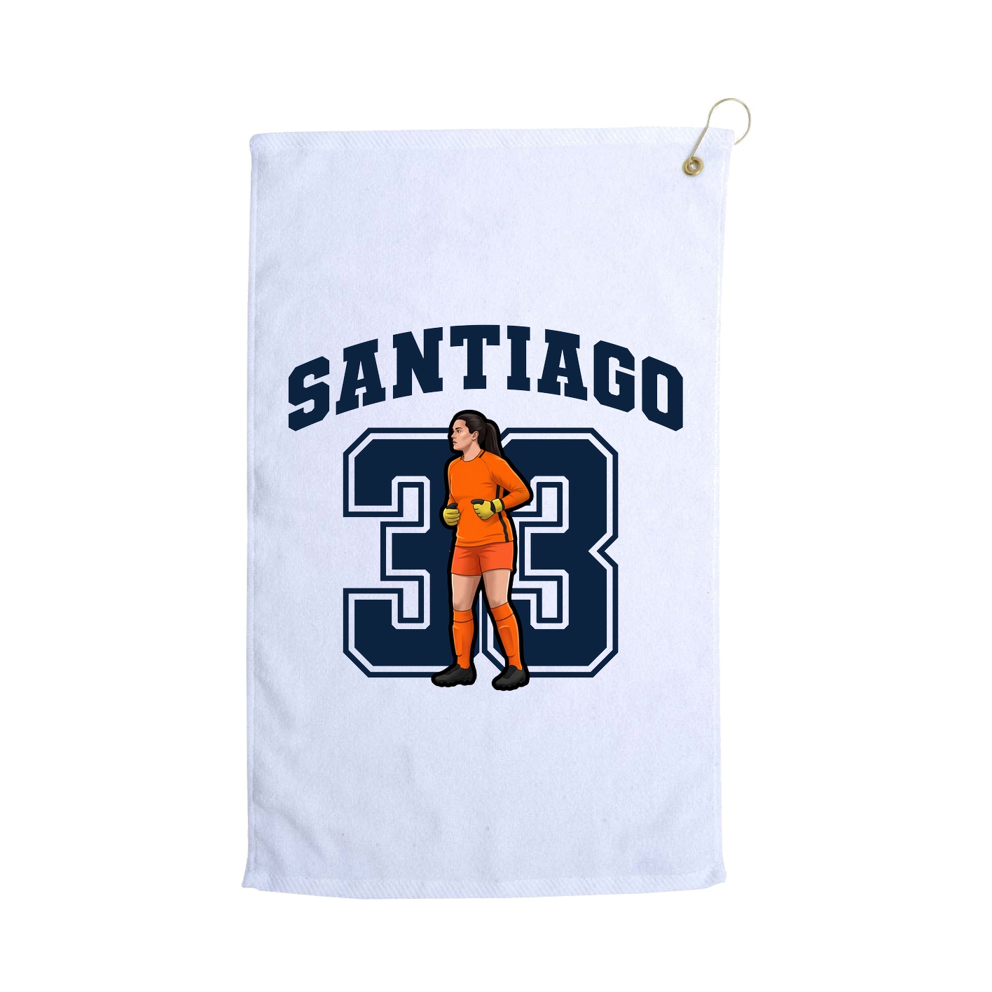 Golf Towel — Number in White