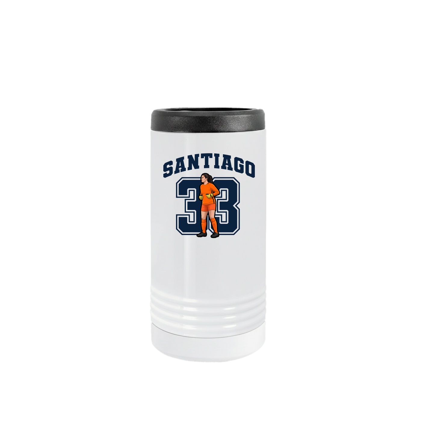 Slim Beverage Holder — Number in White
