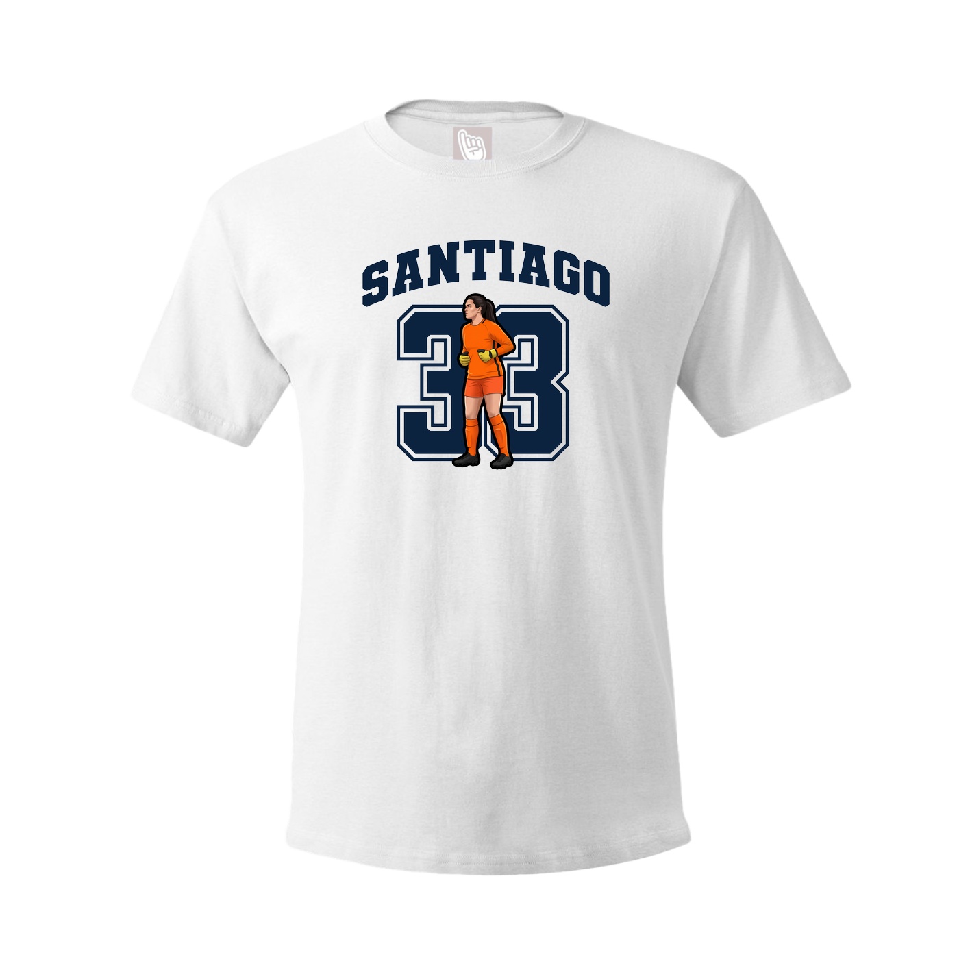 Youth Tee — Number in White