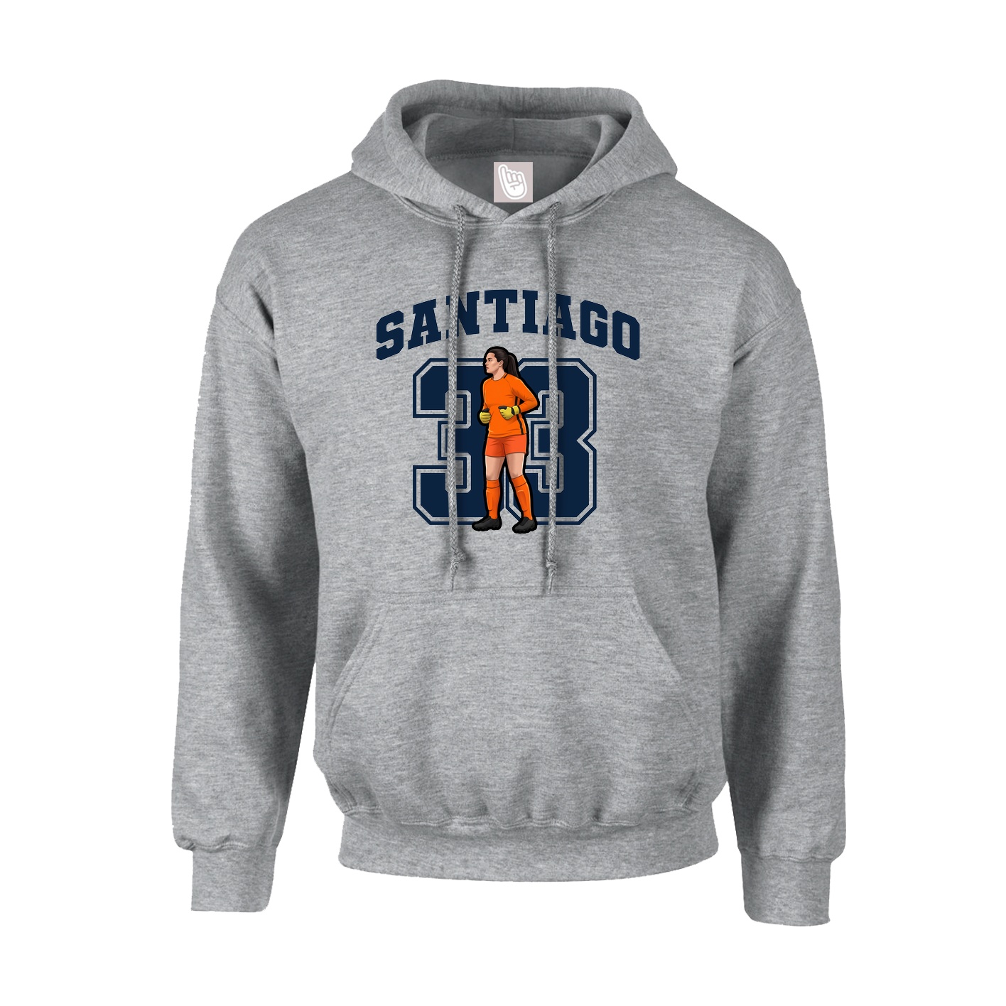 Hoodie — Number in Grey