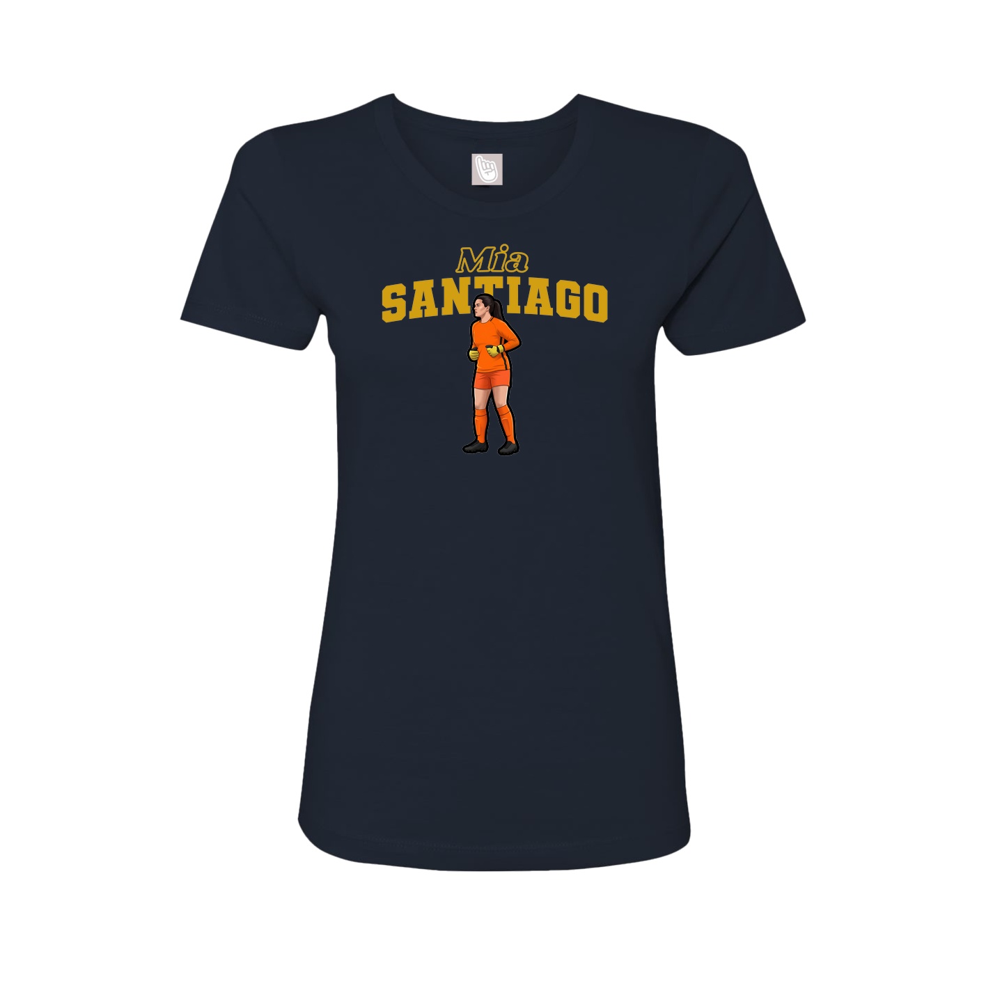 Fitted Women's Tee — Name Arch in Navy