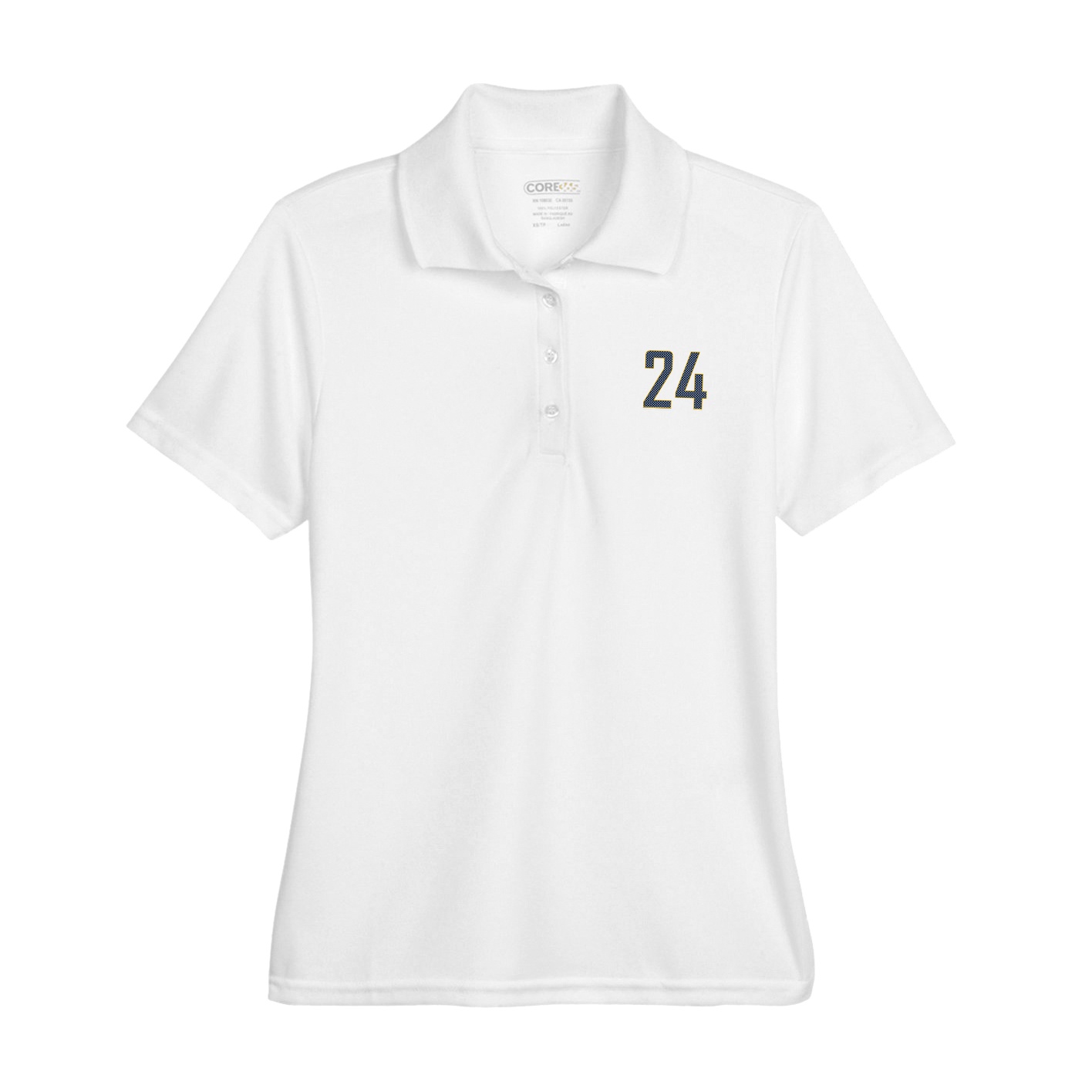 Womens Performance Polo — Front Shirsy in White