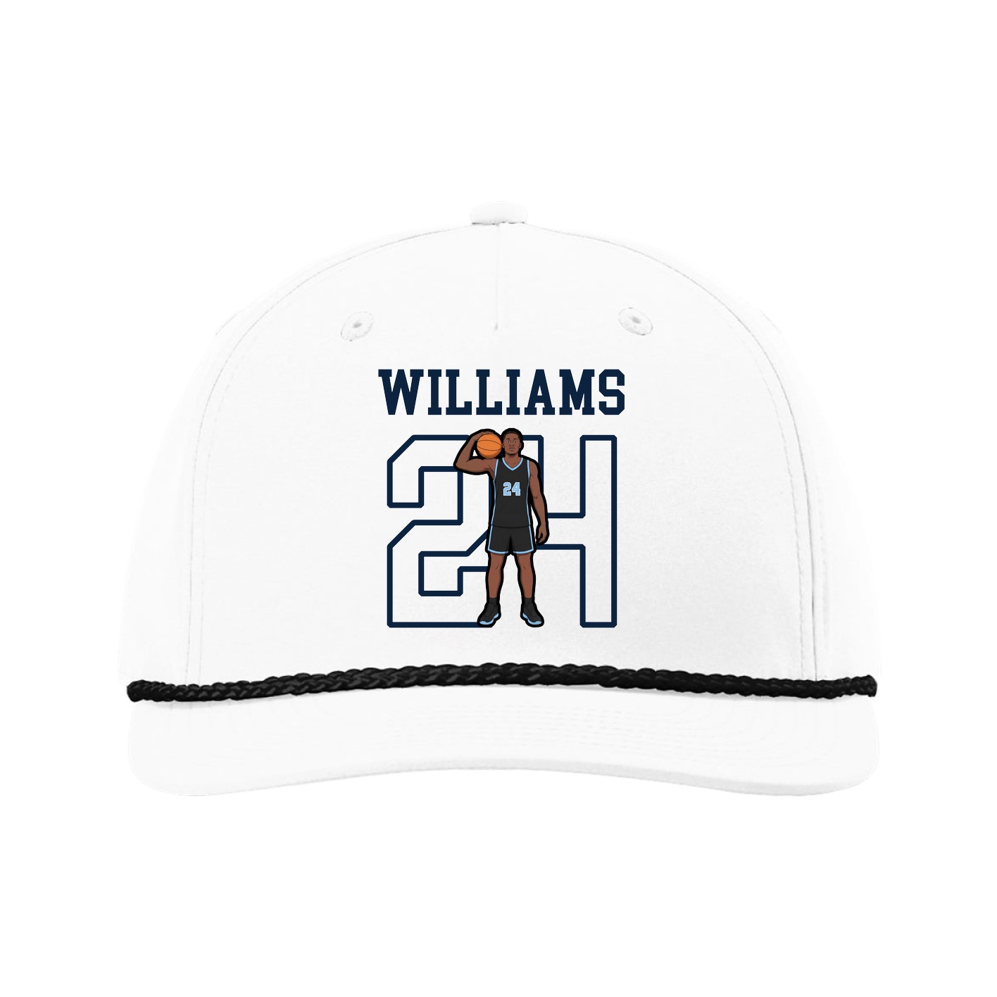 Five-Panel Classic Rope Cap — Shirsey in White
