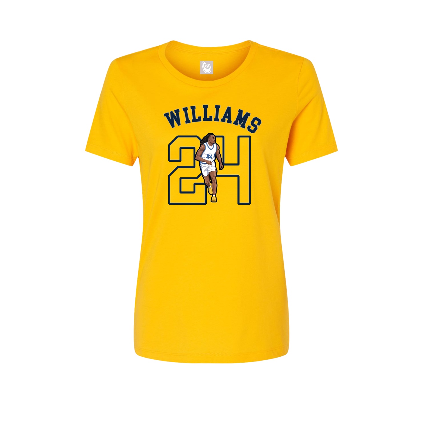 Fitted Women's Tee — Shirsey Arch in Gold