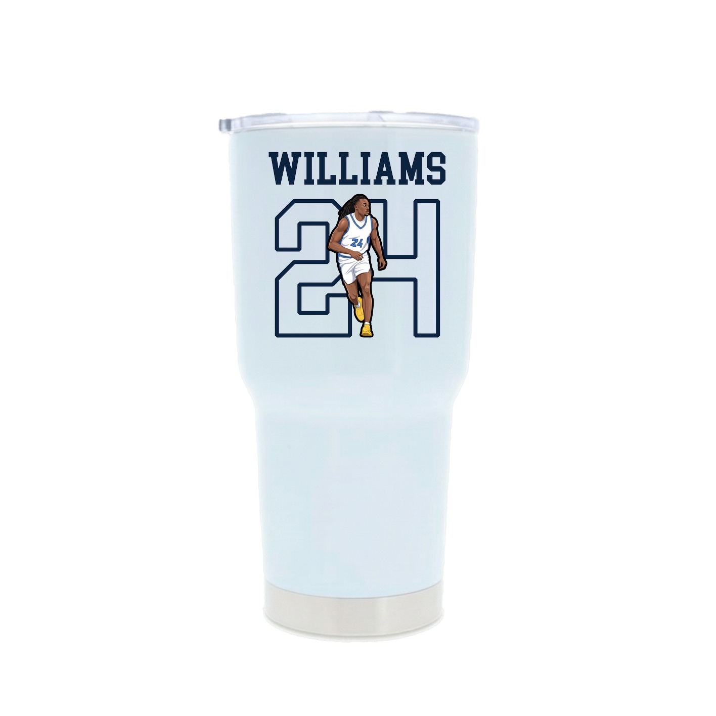 30oz Stainless Steel Tumbler — Shirsey in White