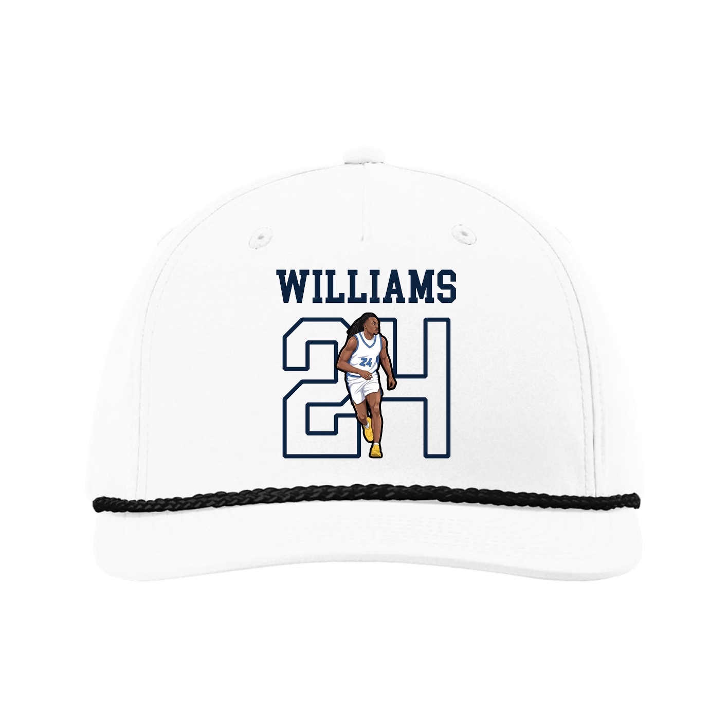 Five-Panel Classic Rope Cap — Shirsey in White