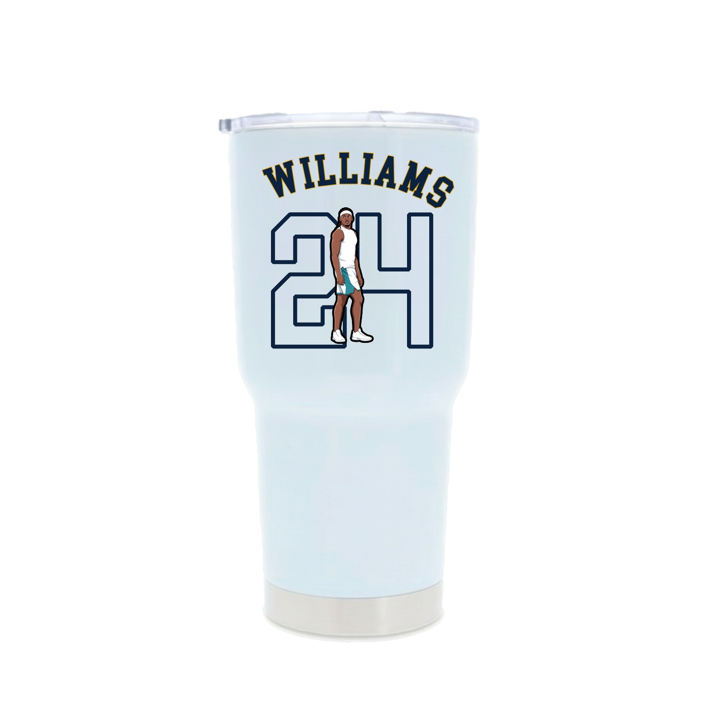 30oz Stainless Steel Tumbler — Shirsey Arch in White