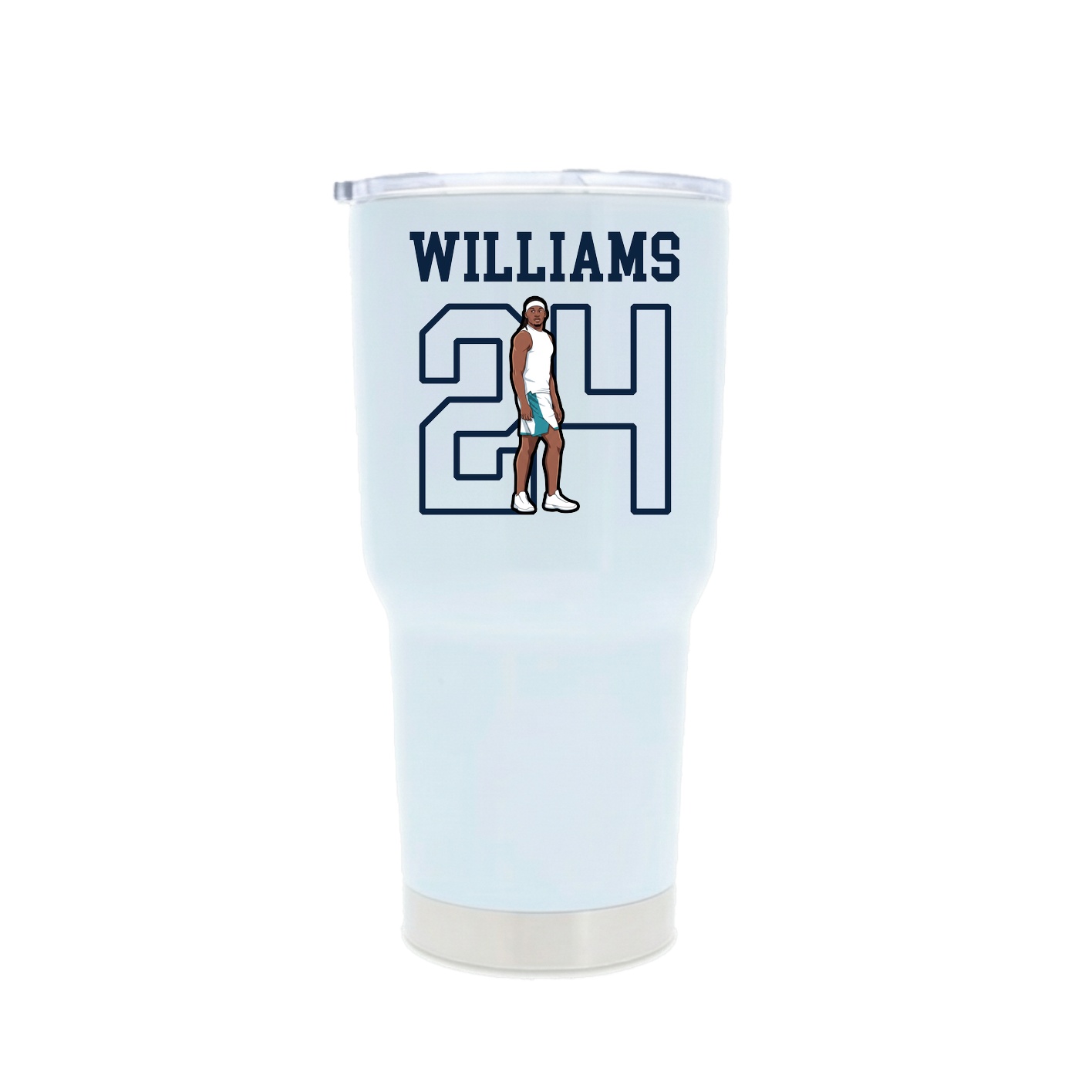 30oz Stainless Steel Tumbler — Shirsey in White