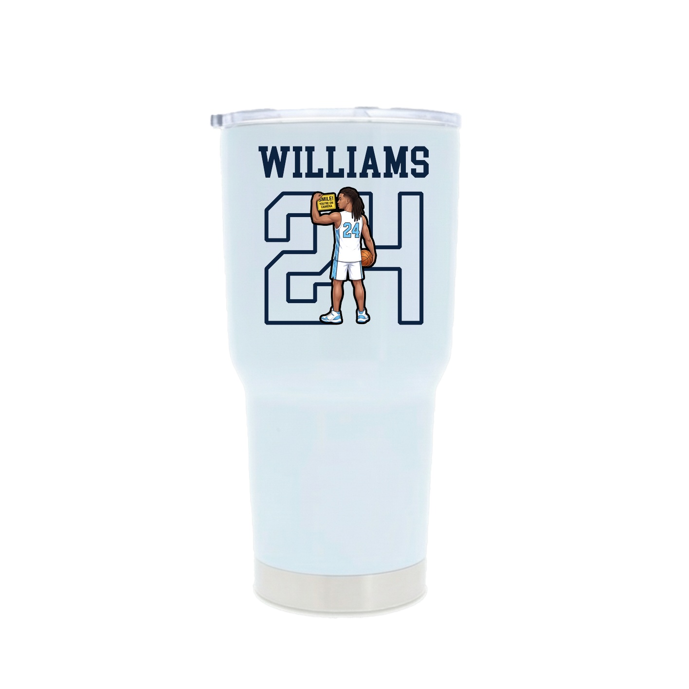 30oz Stainless Steel Tumbler — Shirsey in White