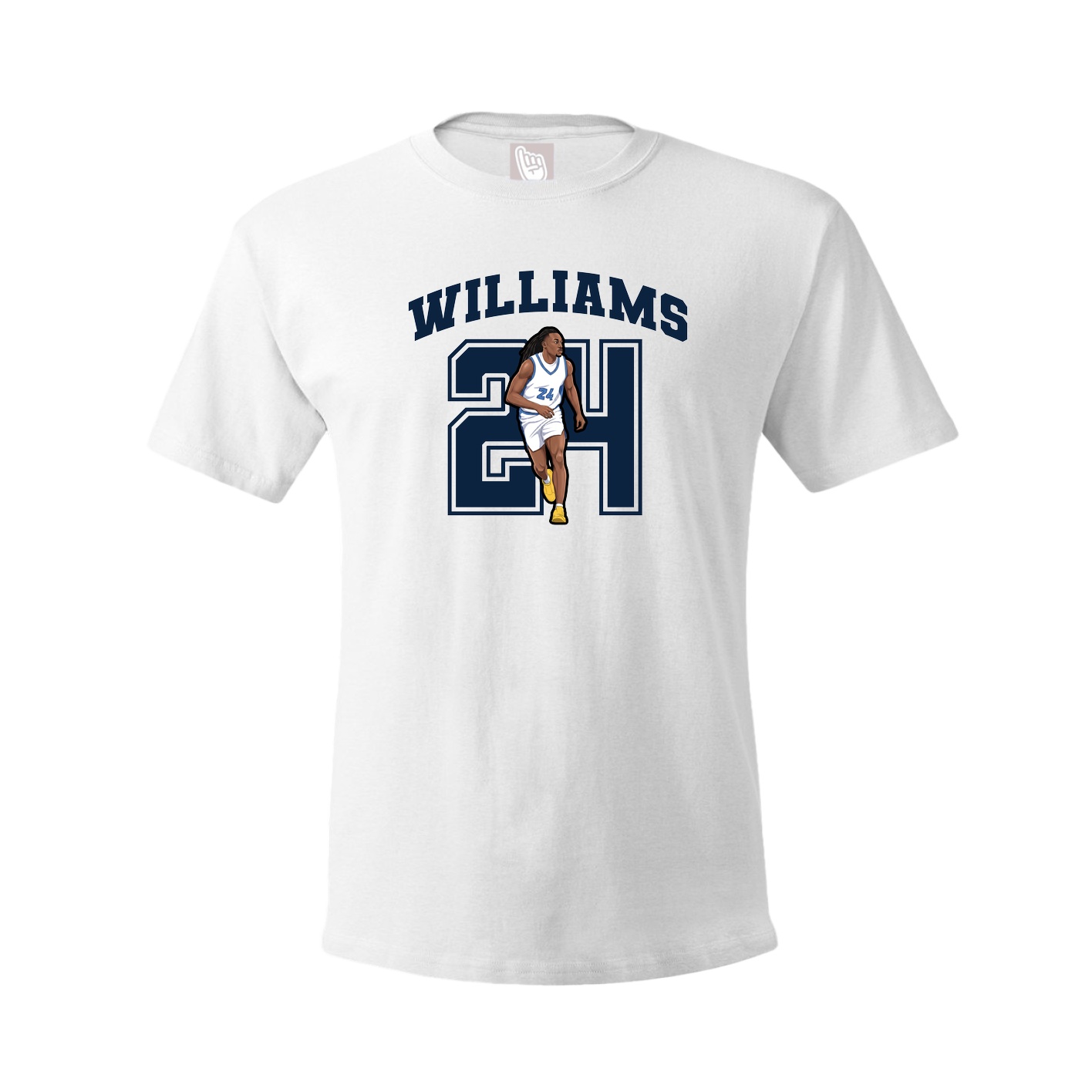 Youth Tee — Number in White