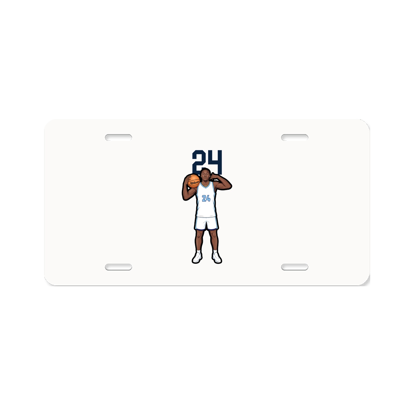 License Plate — Number Top in Classic