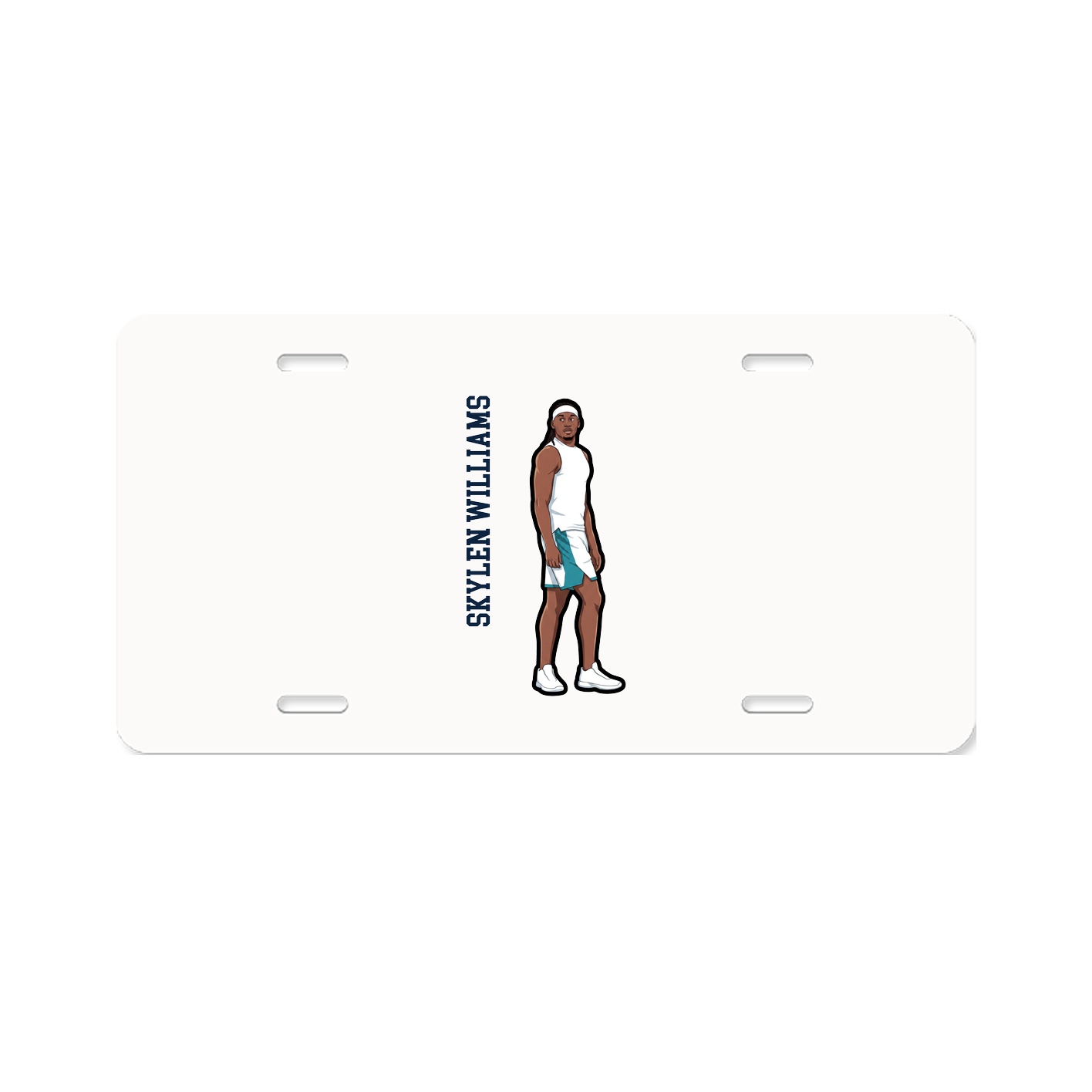 License Plate — Name Vertical in Classic