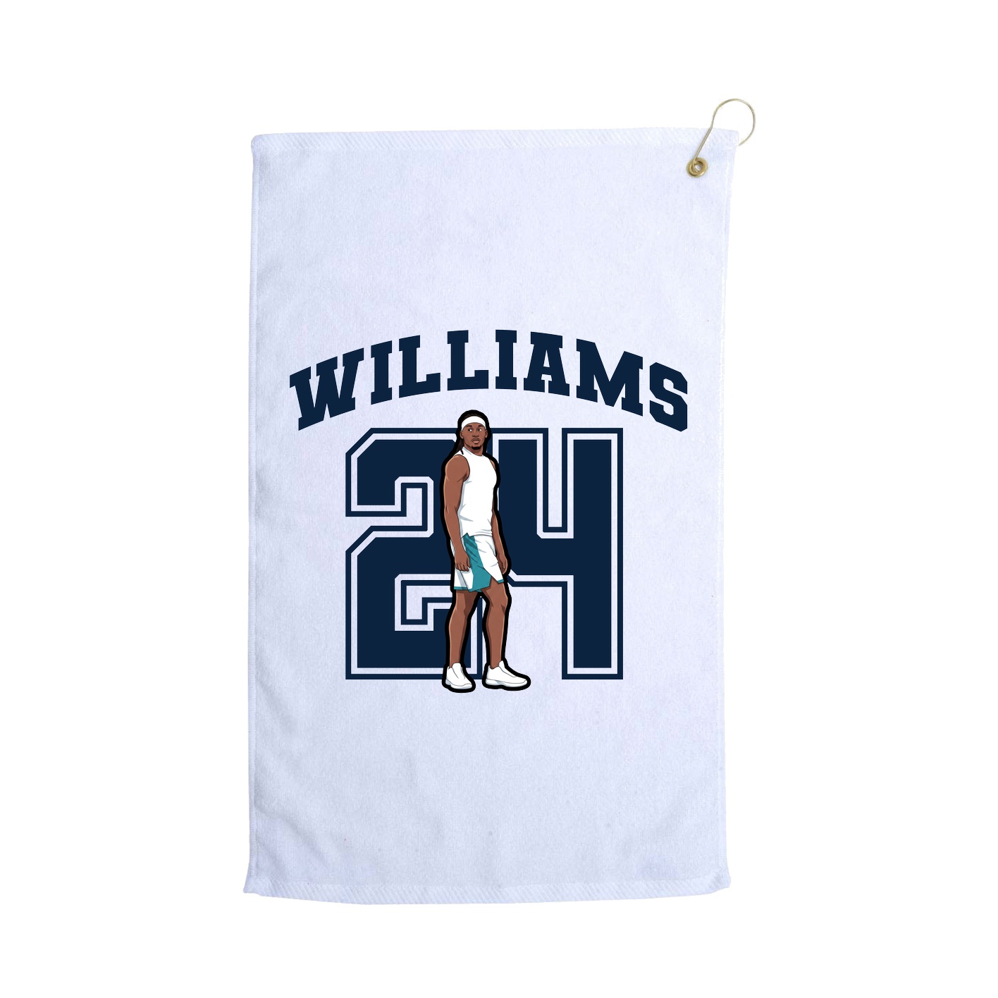 Golf Towel — Number in White