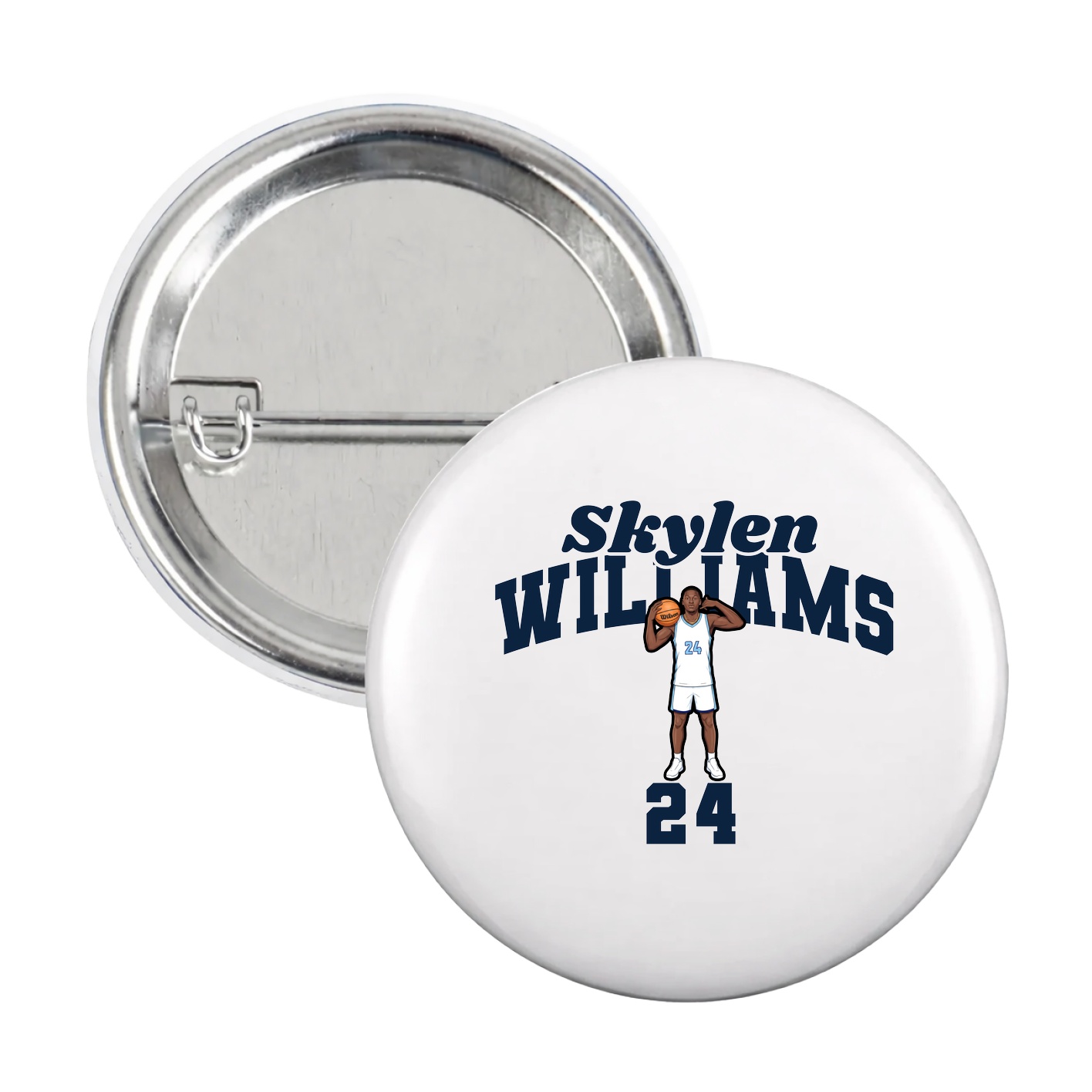 Game Day Button — Signature Arch in White