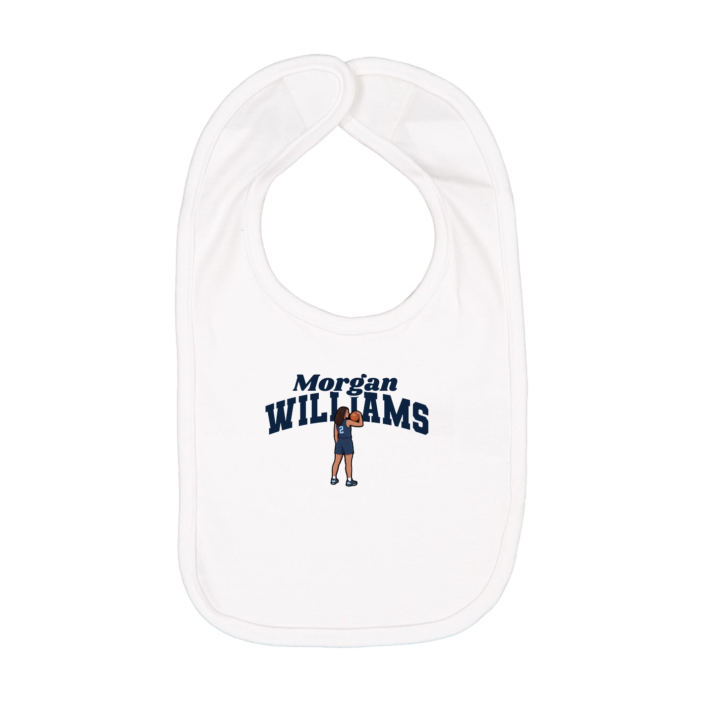 Infant Bib — Signature Arch in White