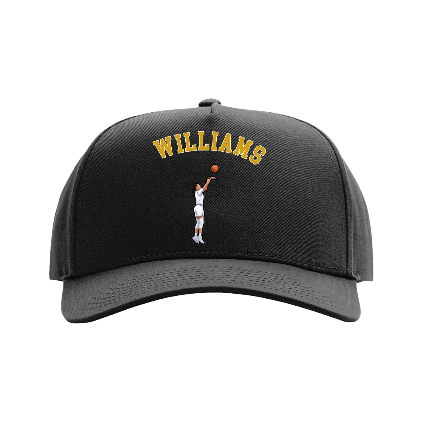 Full Fabric Five-Panel Champ Cap — Shirsey Arch in Black