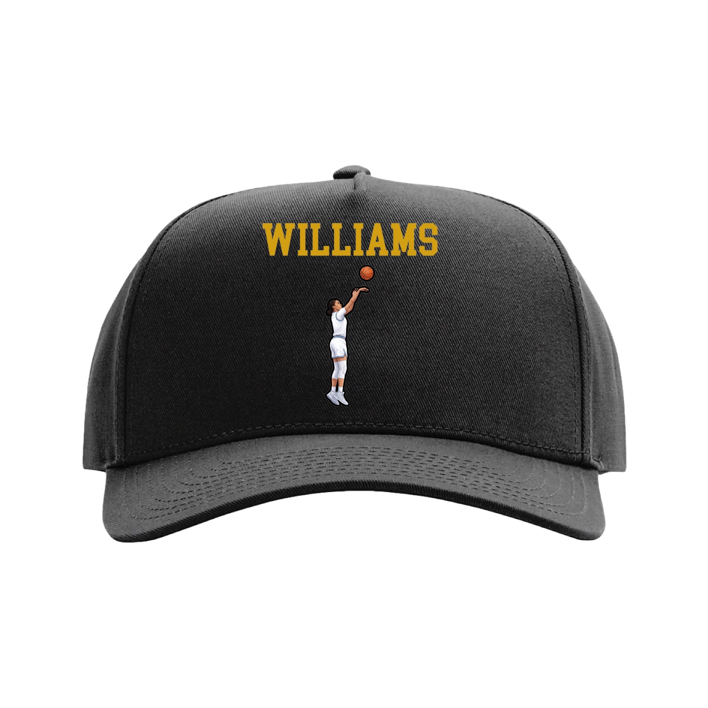 Full Fabric Five-Panel Champ Cap — Shirsey in Black