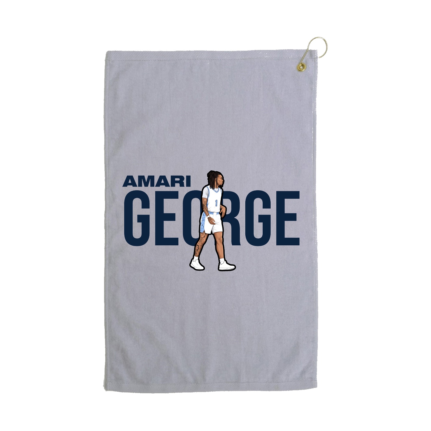 Golf Towel — Player Name in Grey
