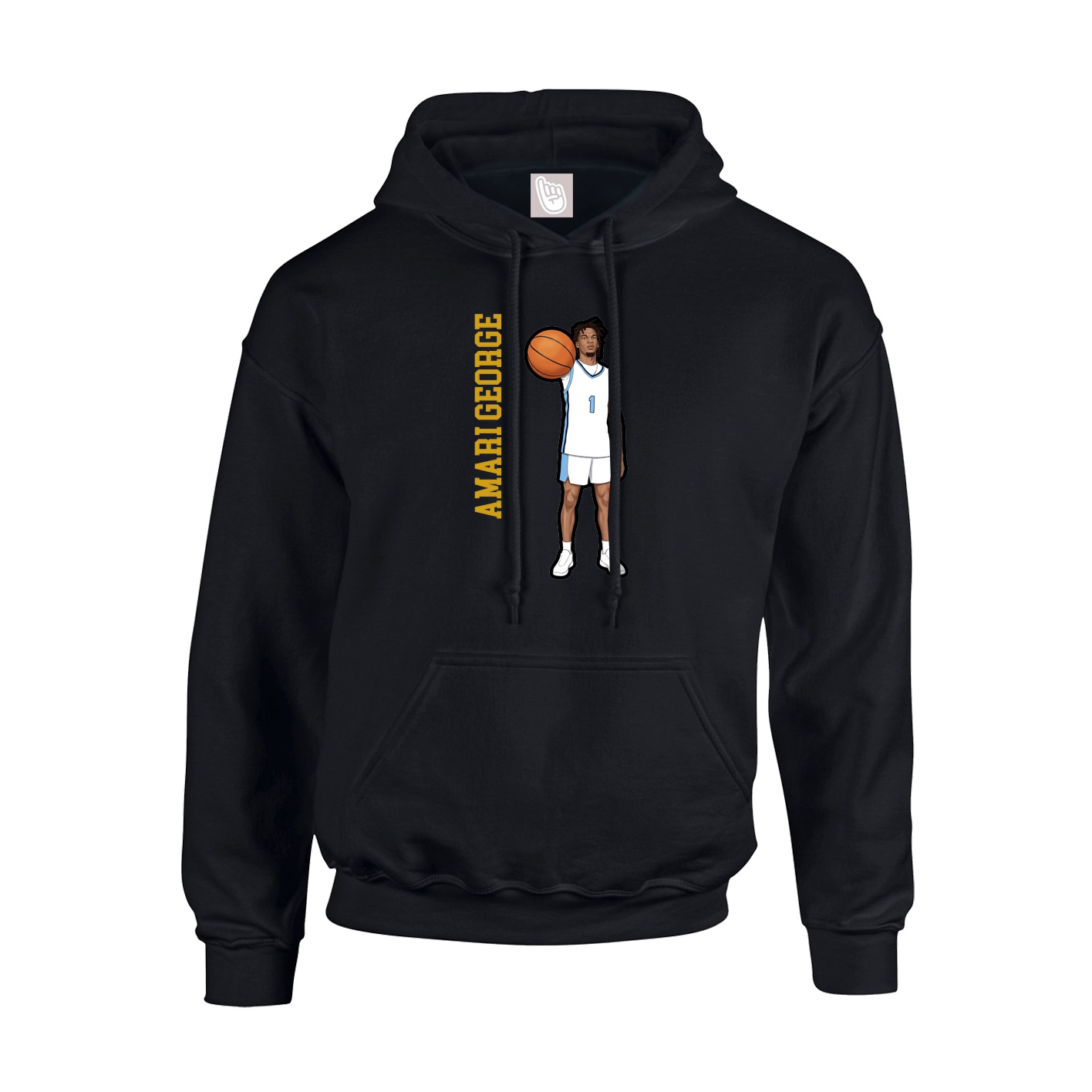 Hoodie — Name Vertical in Black
