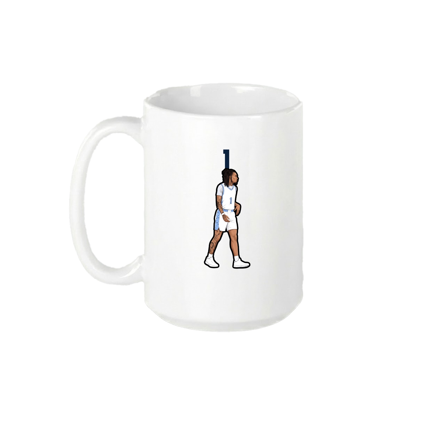 15oz Coffee Mug — Number Top in White